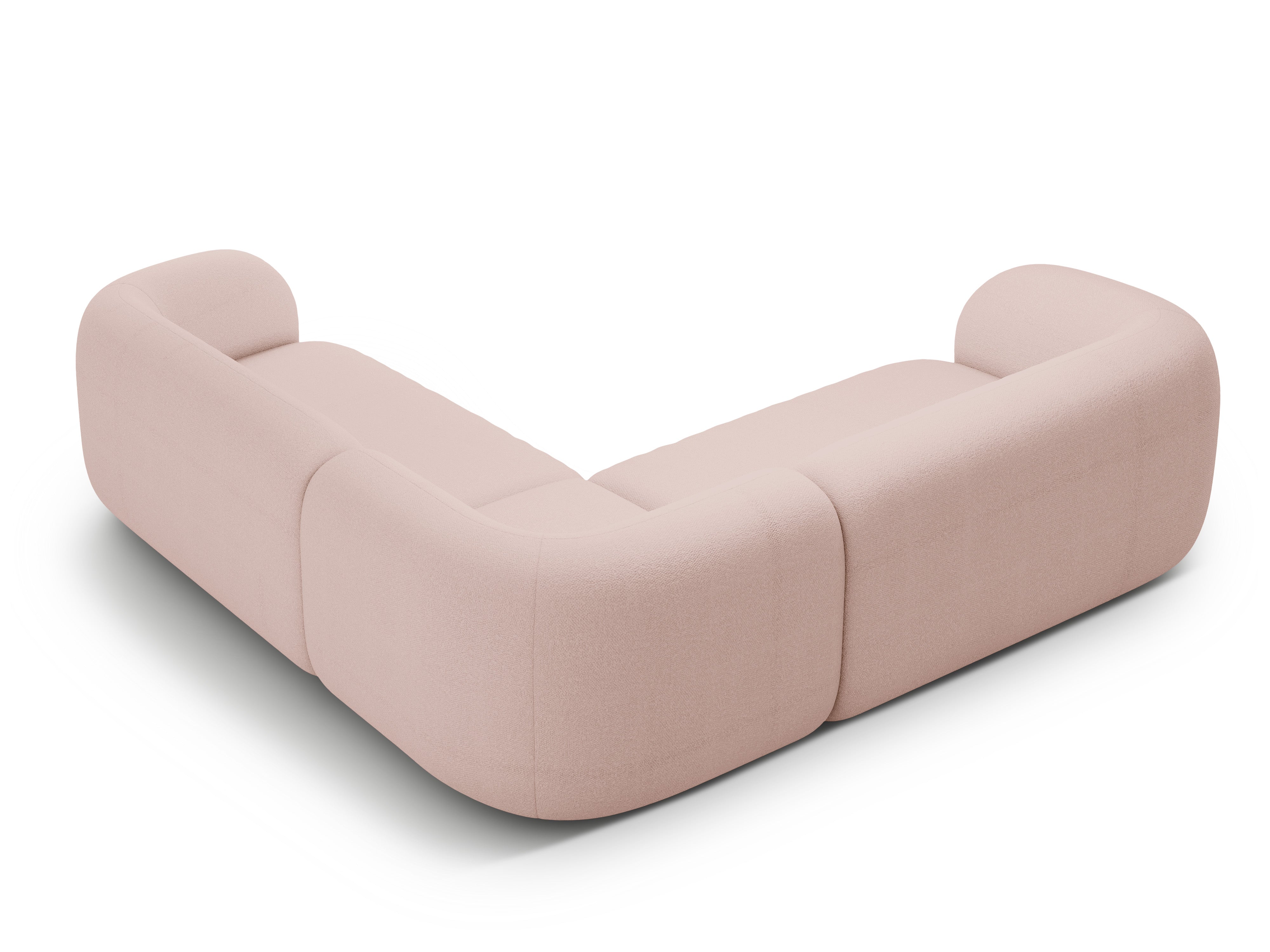 Symmetrical Corner Sofa KATE Pink Boucle