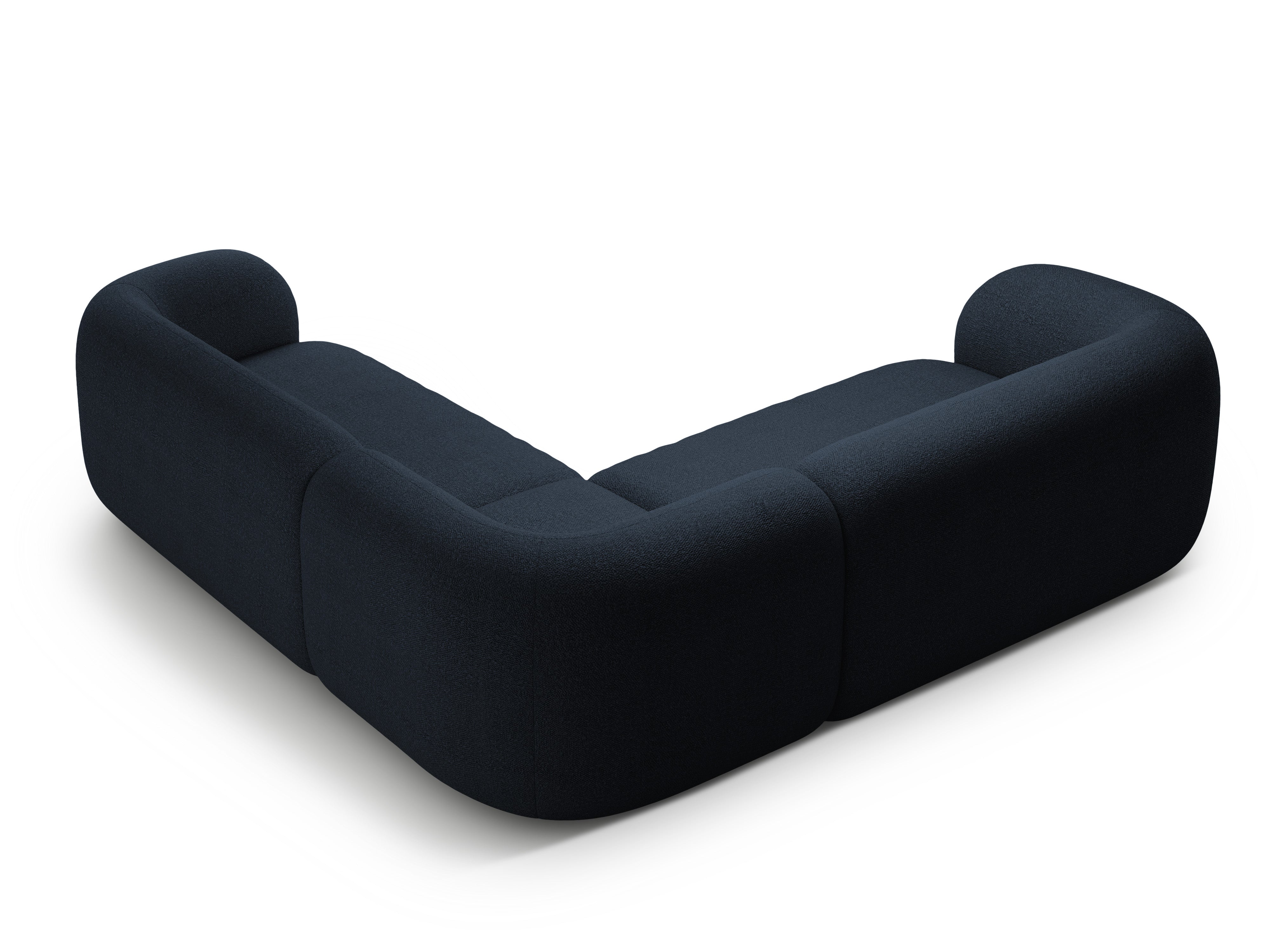 Symmetrische hoekbank KATE marineblauwe boucle