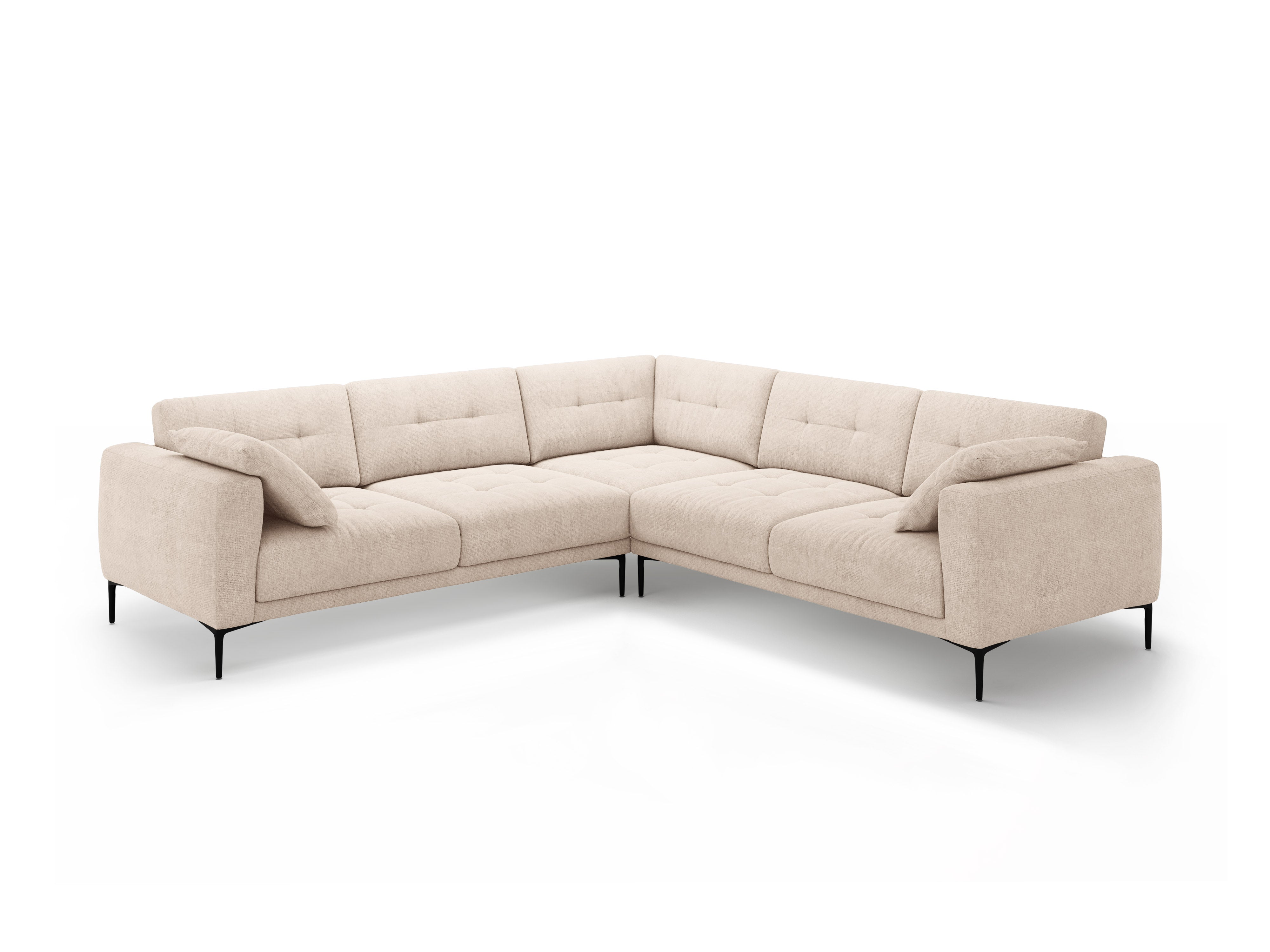 Symmetrical Corner Sofa BEMY Sand Chenille