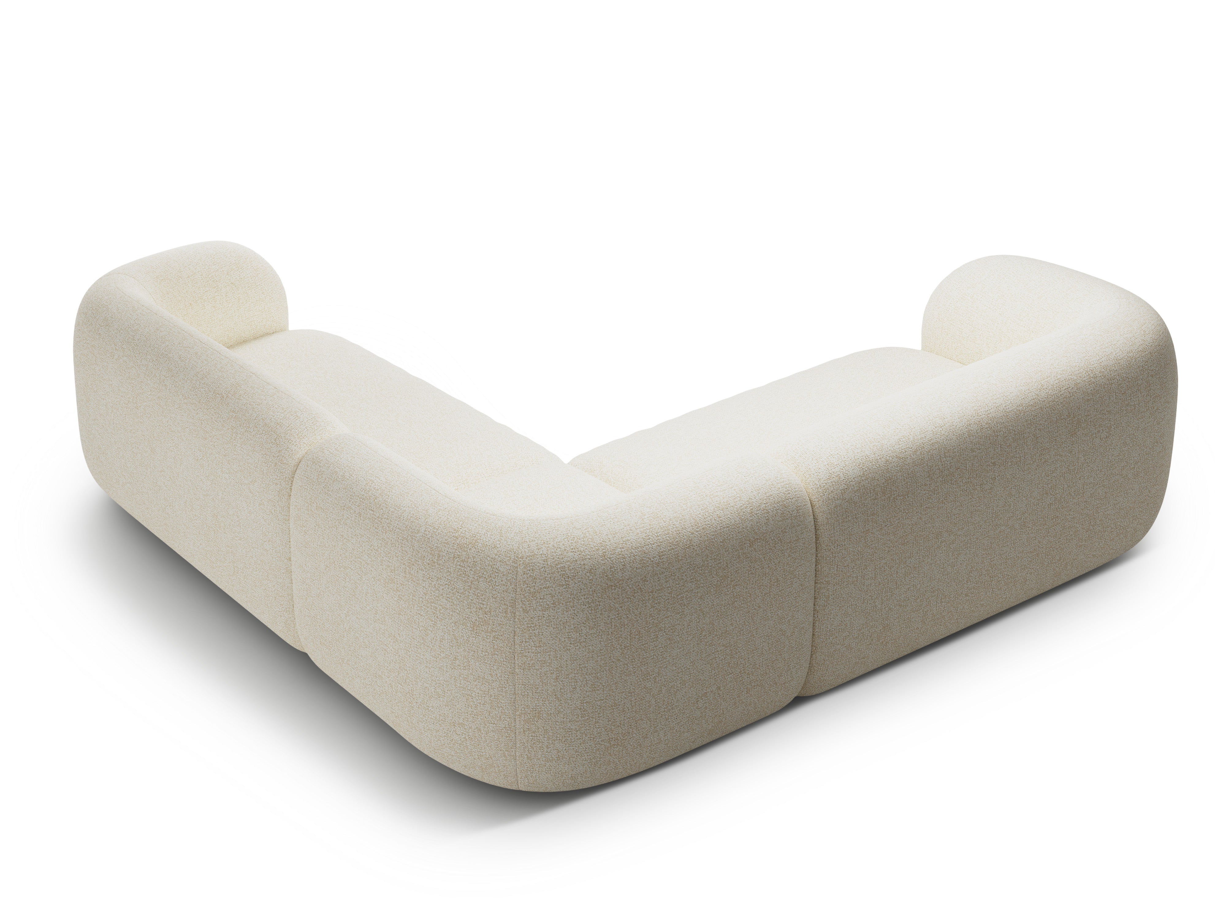 Symmetrische hoekbank KATE lichtbeige melange