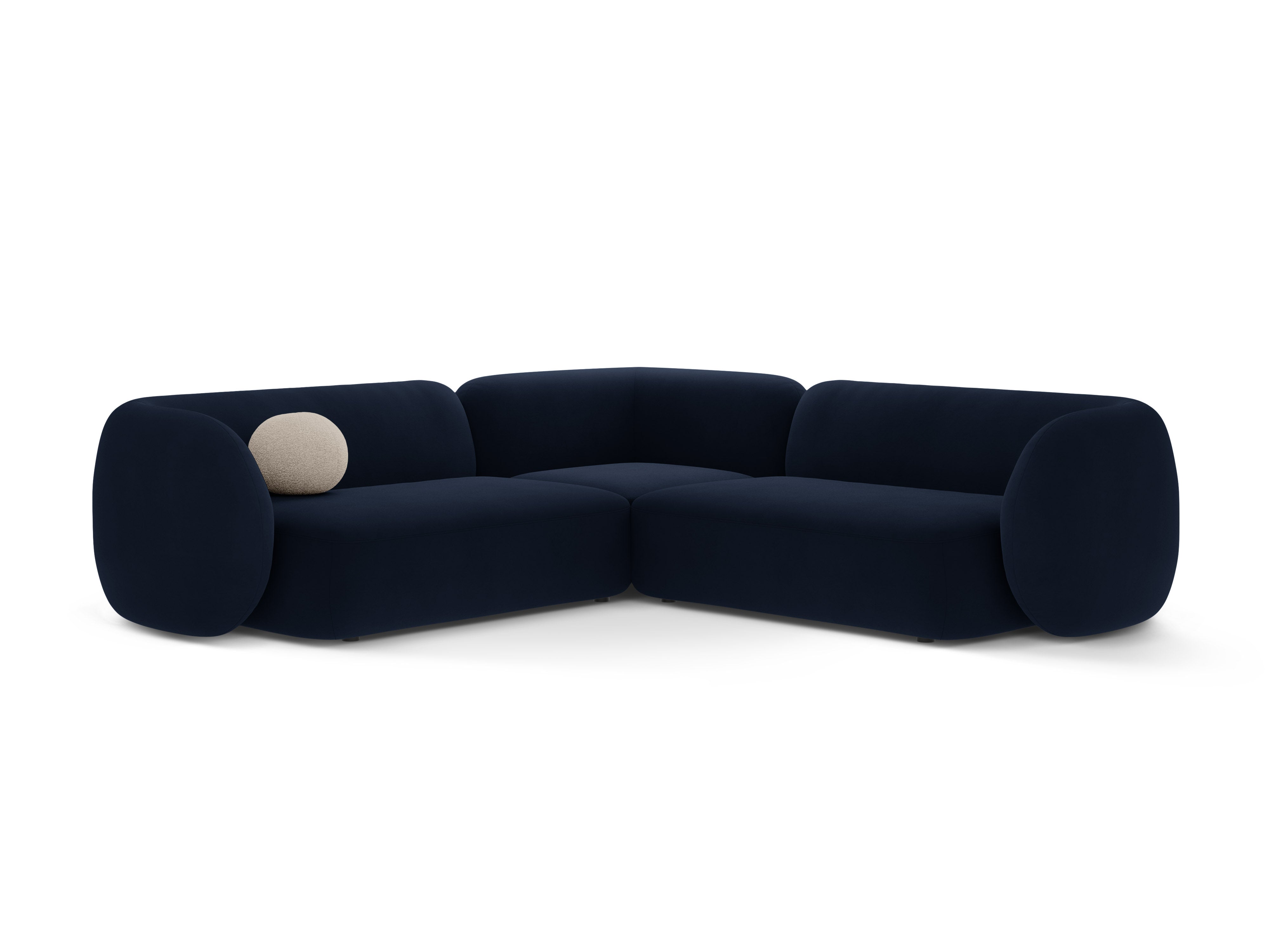 Symmetrical Velvet Corner Sofa KATE Royal Blue