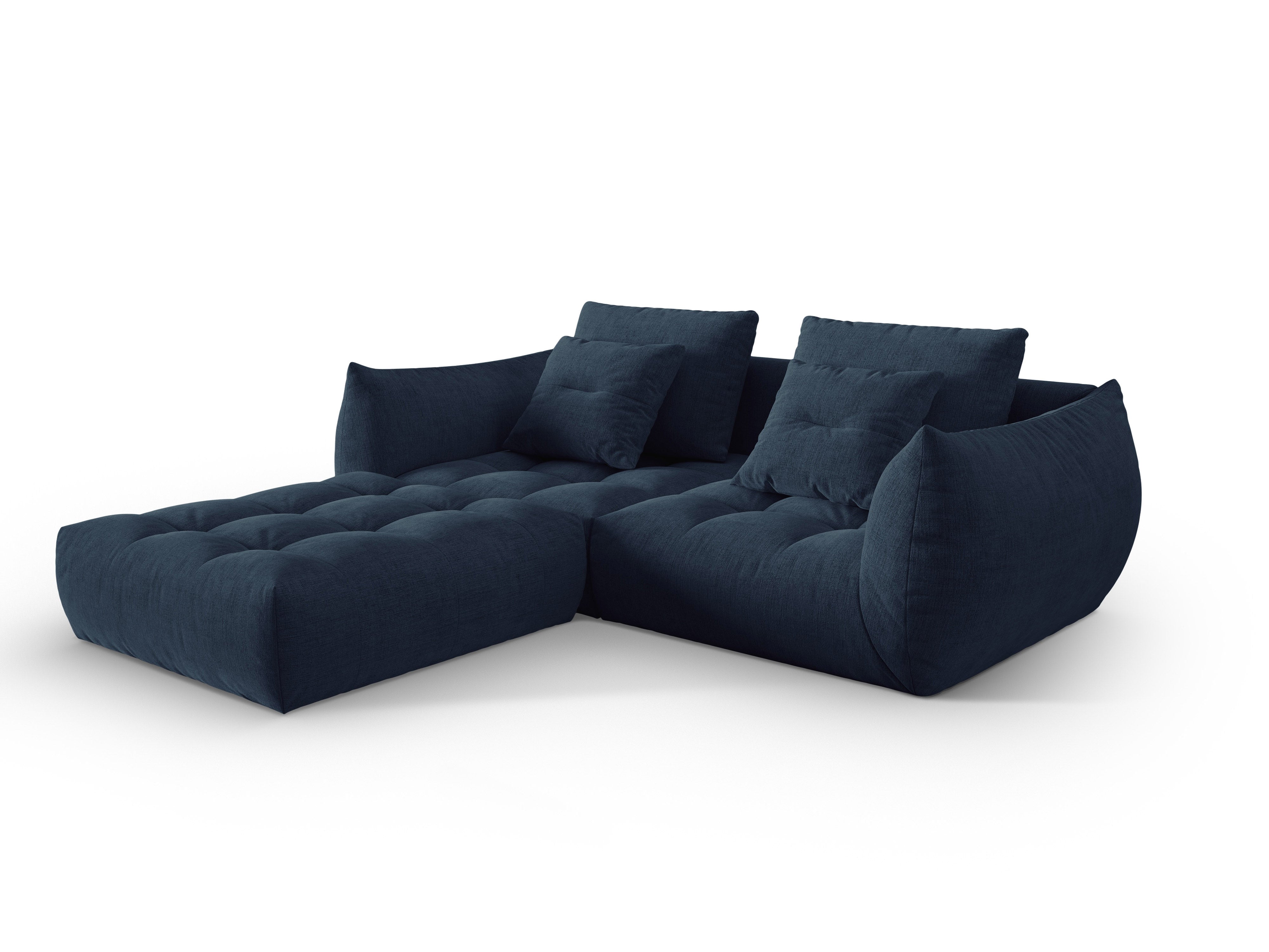 Modular Corner Sofa 3-Seater BLOOM Navy Chenille