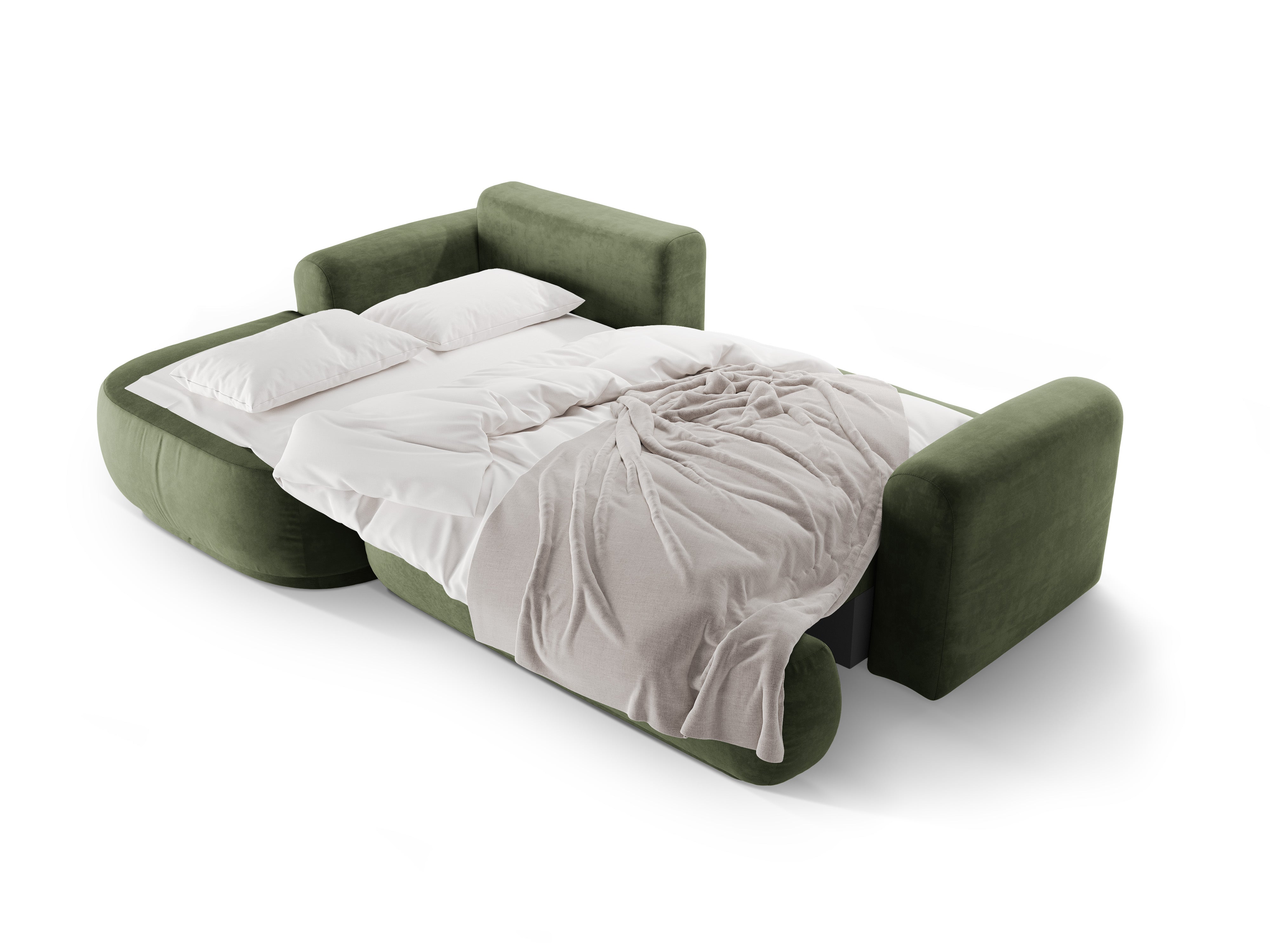 Velvet left -hand corner with Ella Zielony sleeping function