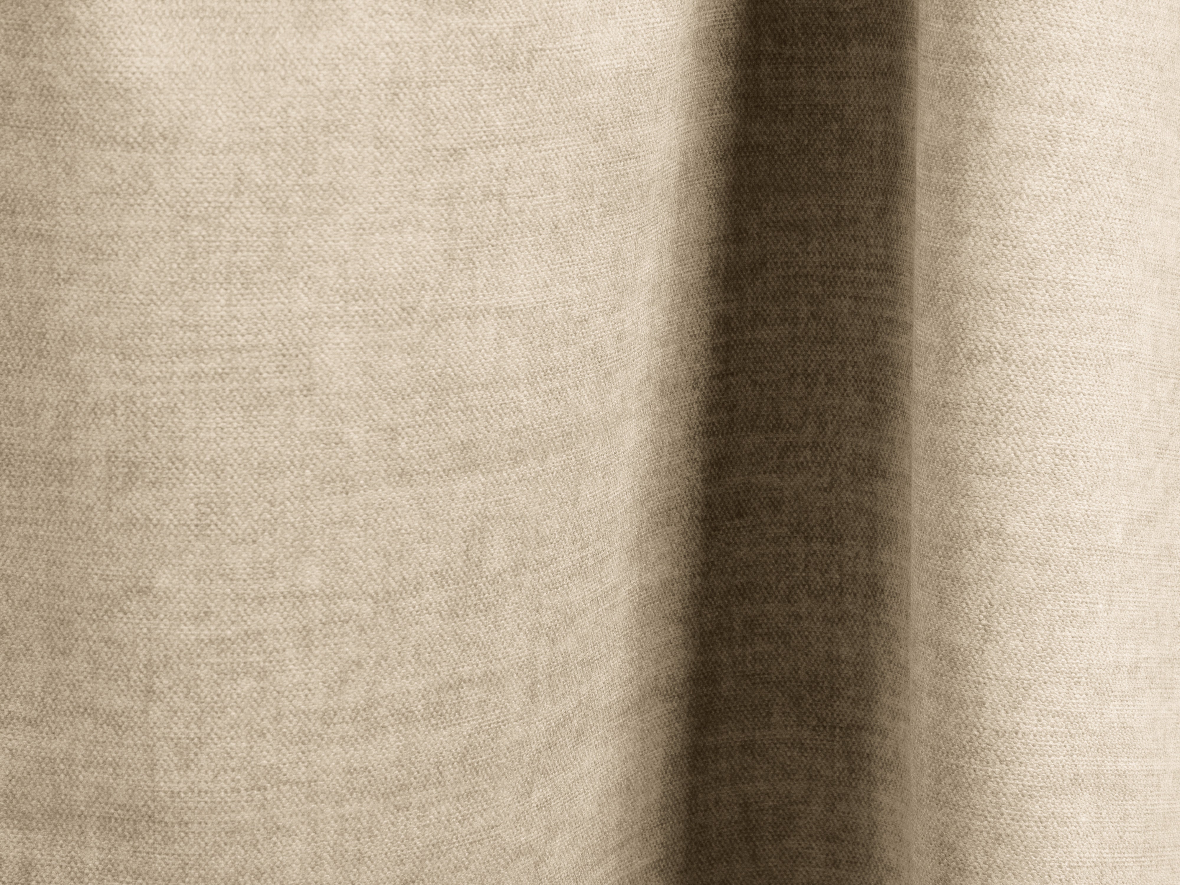 Velvet hoekbank links met slaapfunctie MARTINA licht beige