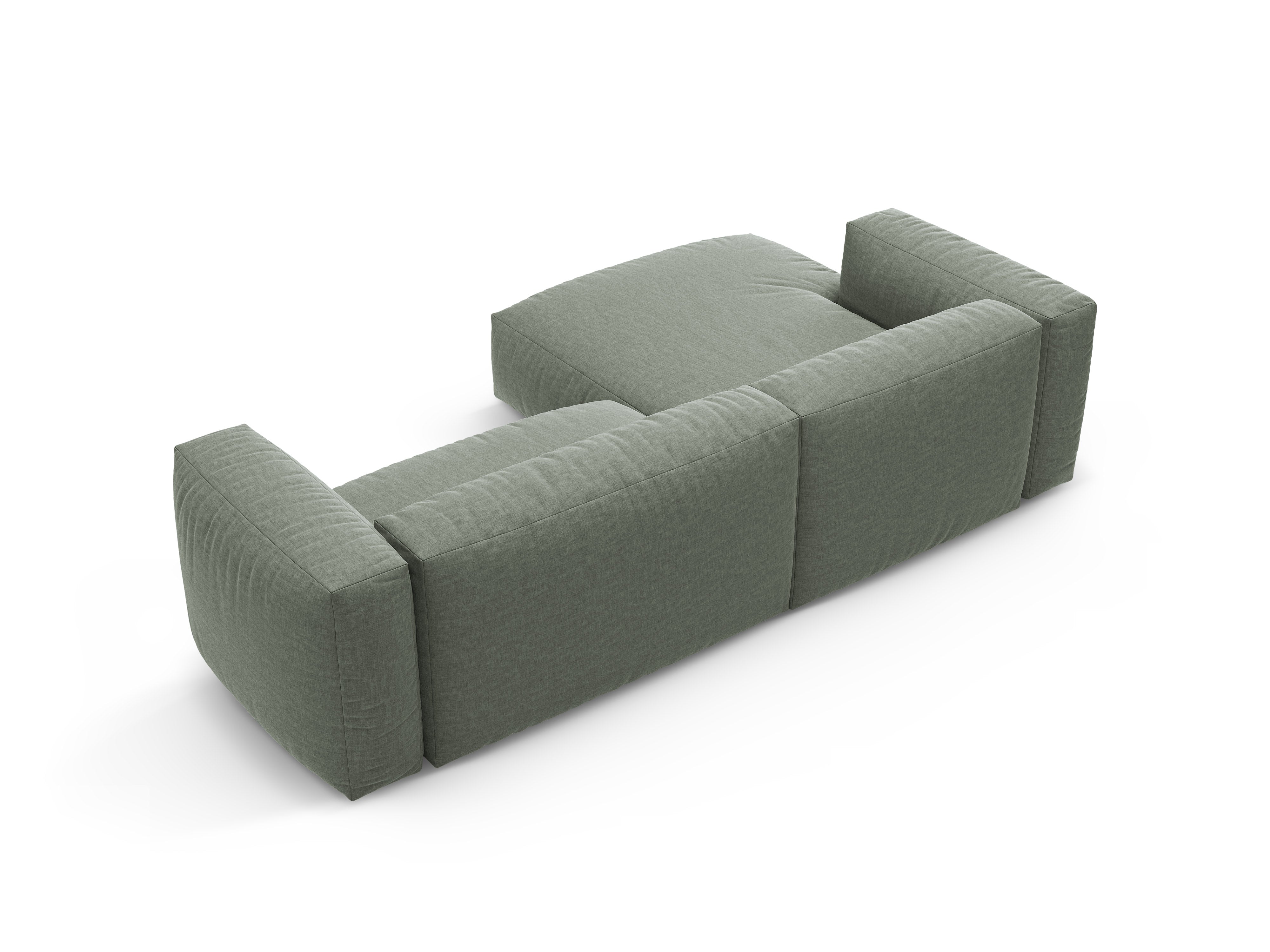 Ecksofa links mit Schlaffunktion MARTINA moosgrün
