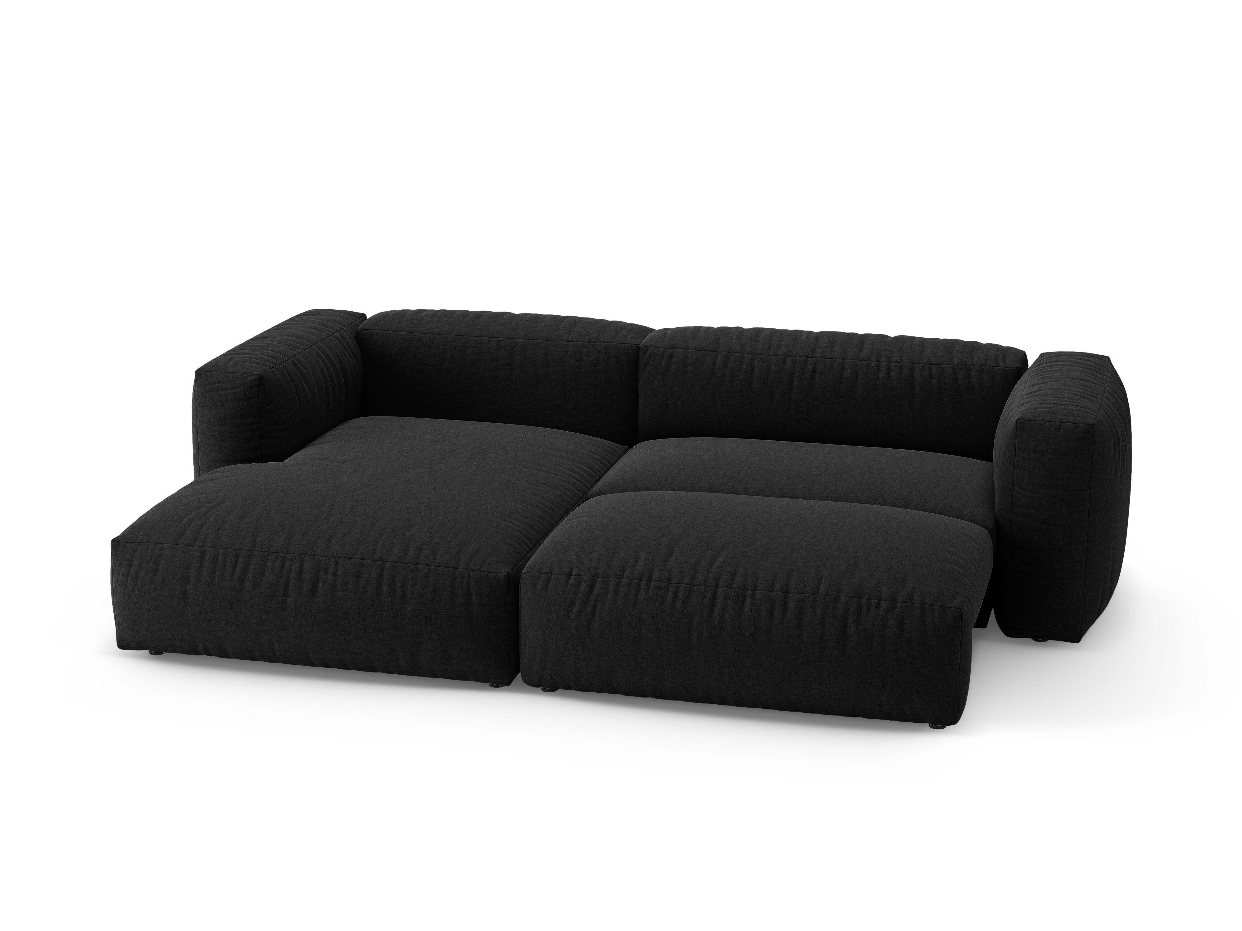 Ecksofa links mit Schlaffunktion MARTINA schwarz