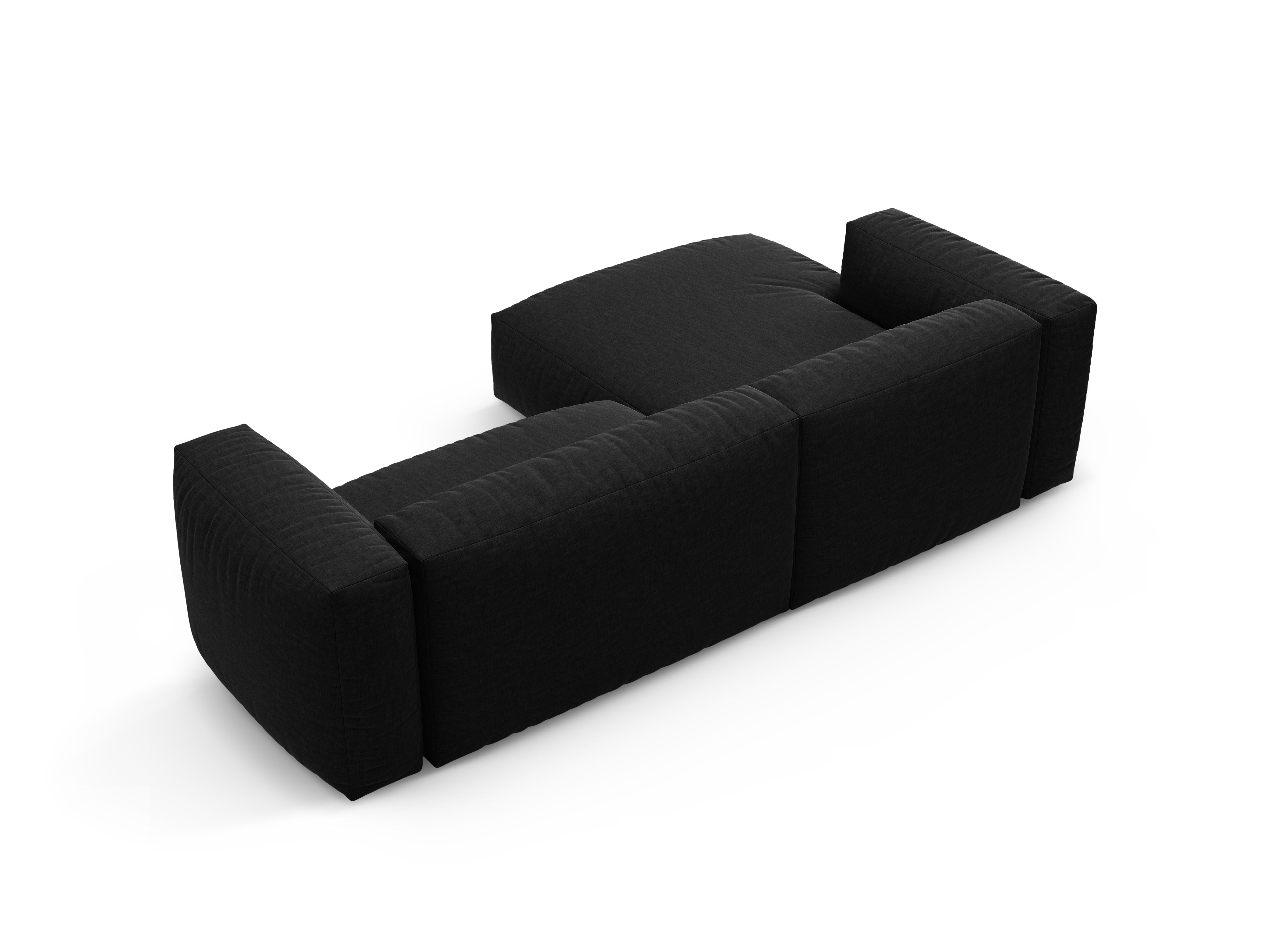 Ecksofa links mit Schlaffunktion MARTINA schwarz