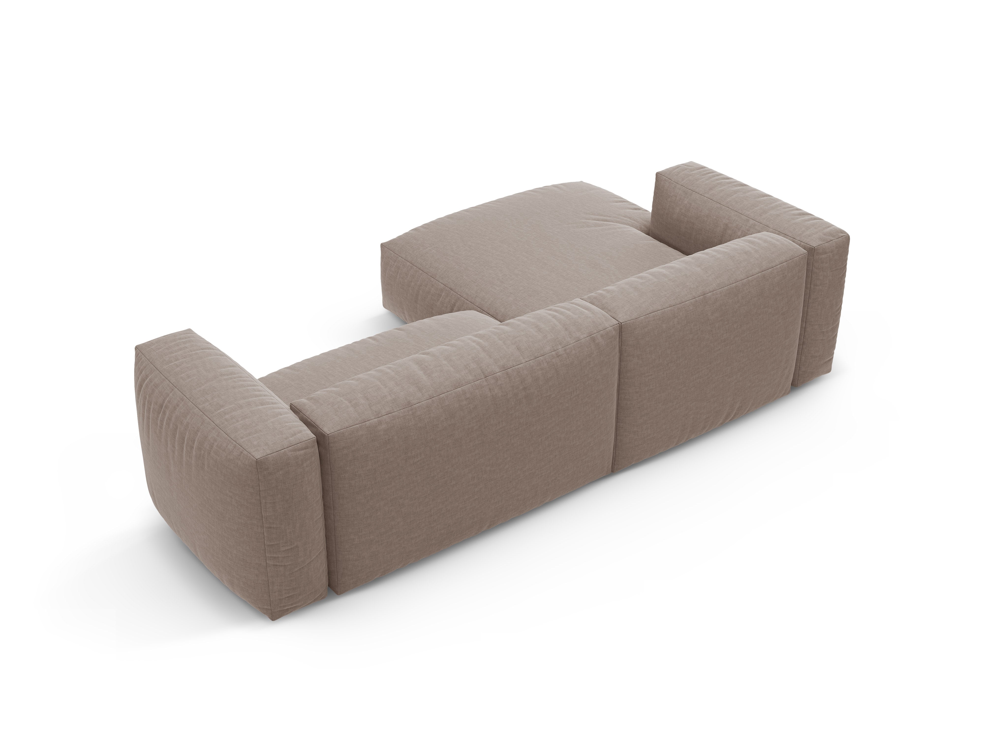 Ecksofa links mit Schlaffunktion MARTINA dunkel beige