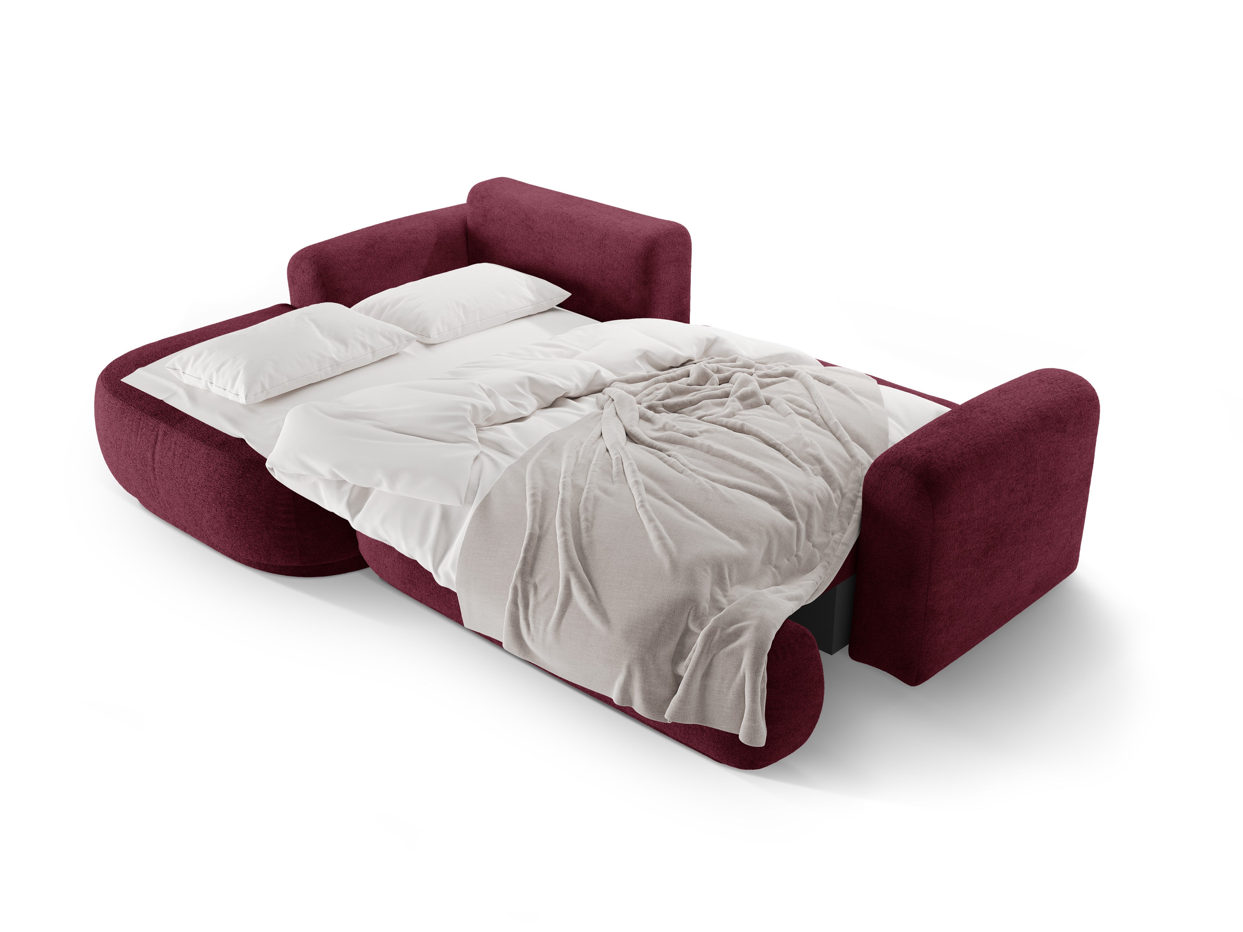 Left -hand corner with Ella Burgundy sleeping function