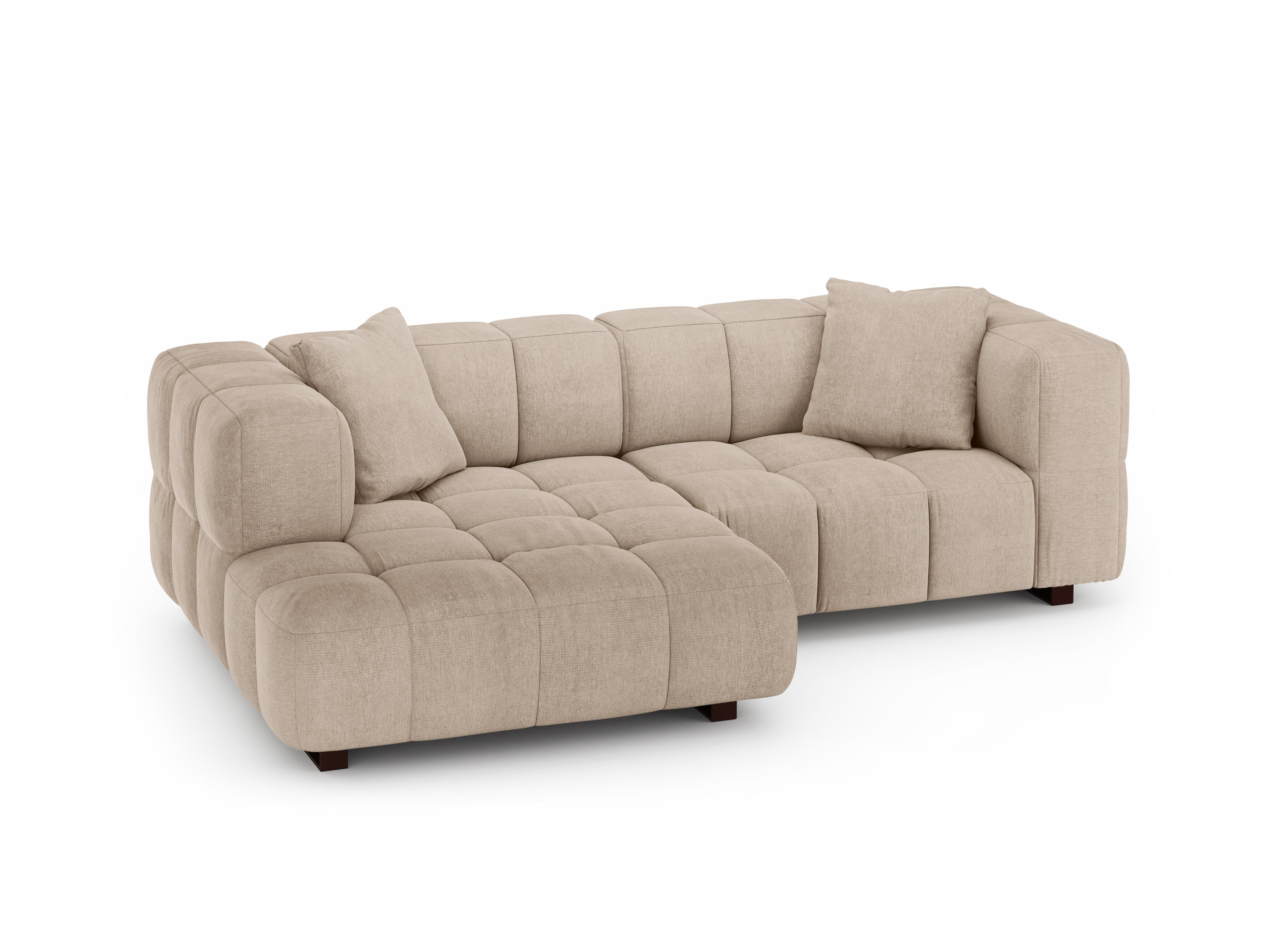 Ecksofa links mit Schlaffunktion PUMA sandfarben