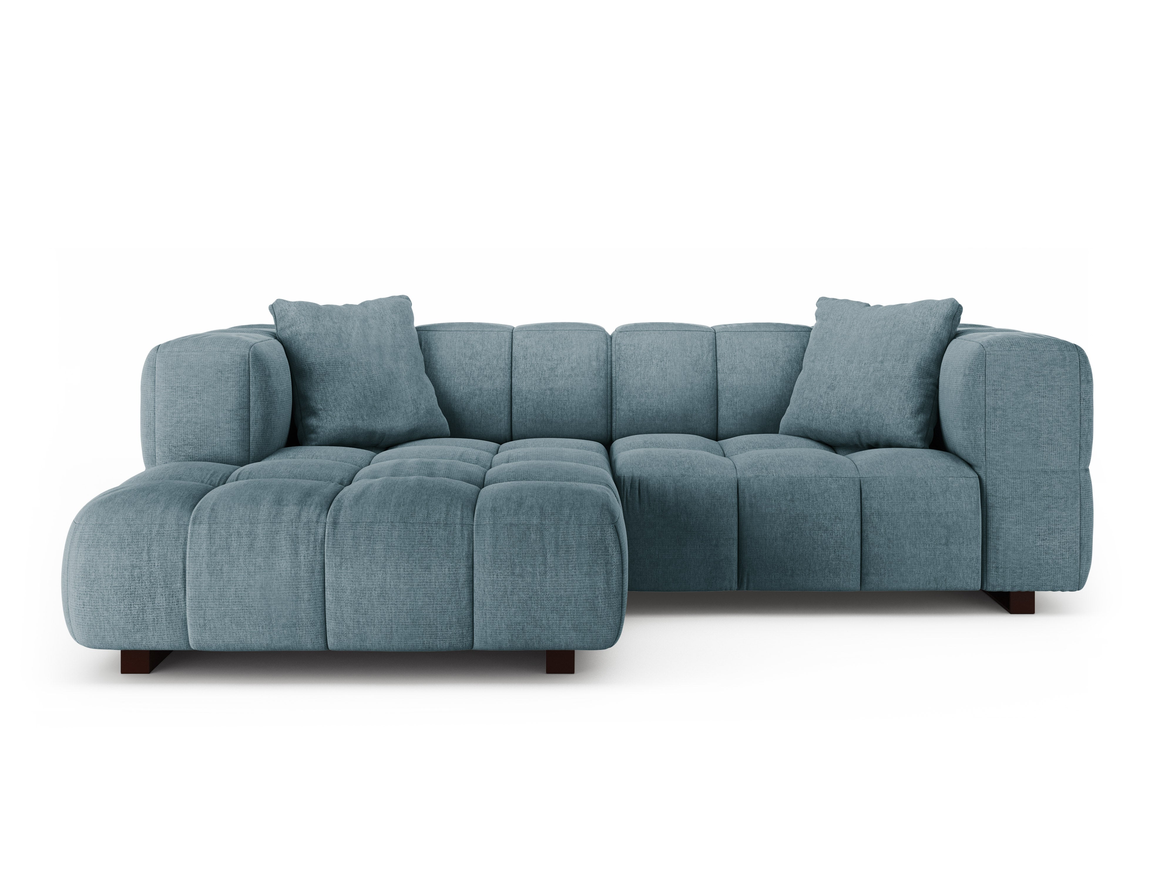 Left-facing corner sofa bed PUMA light blue
