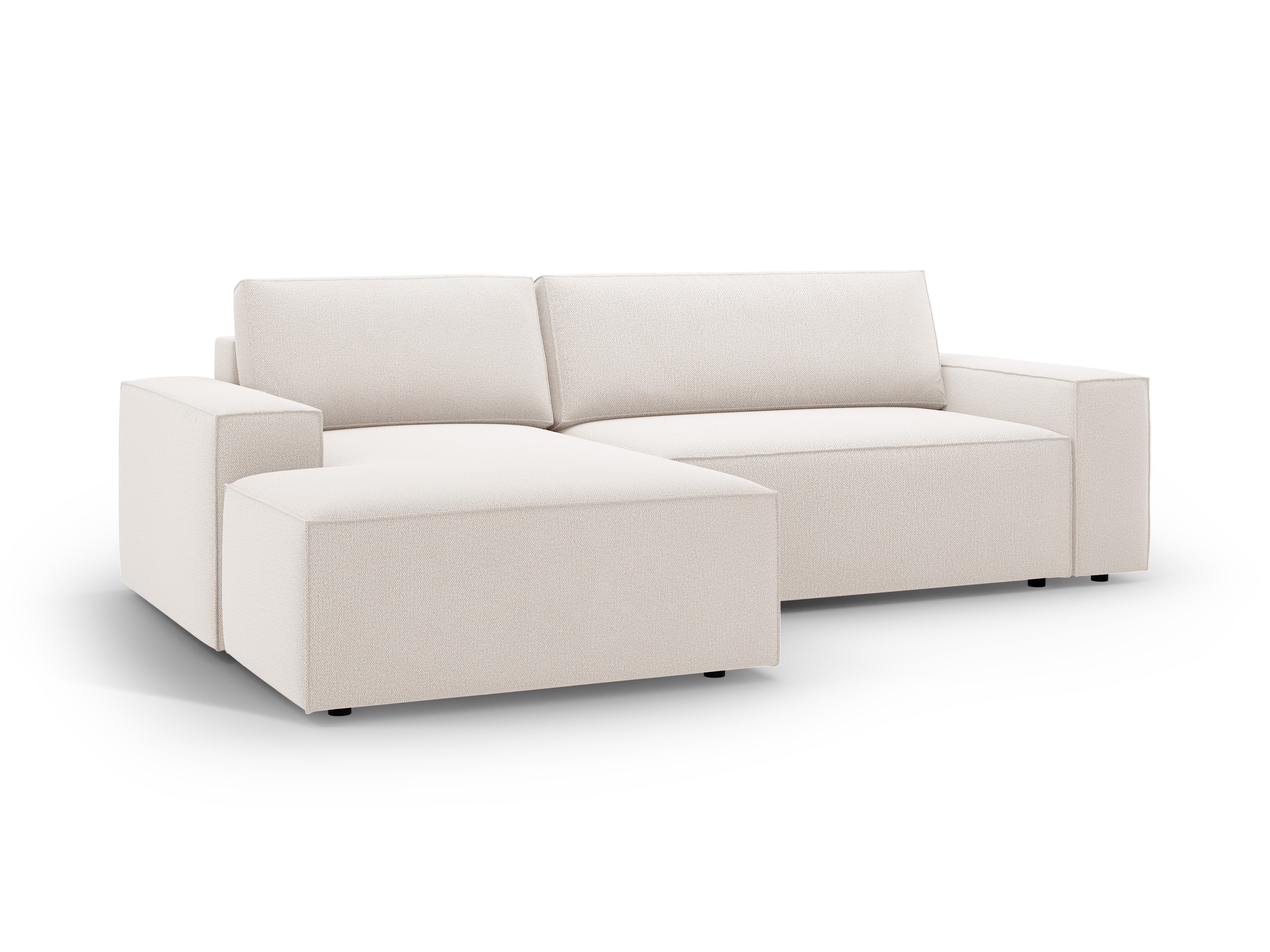 Left-facing corner sofa bed JODIE light beige