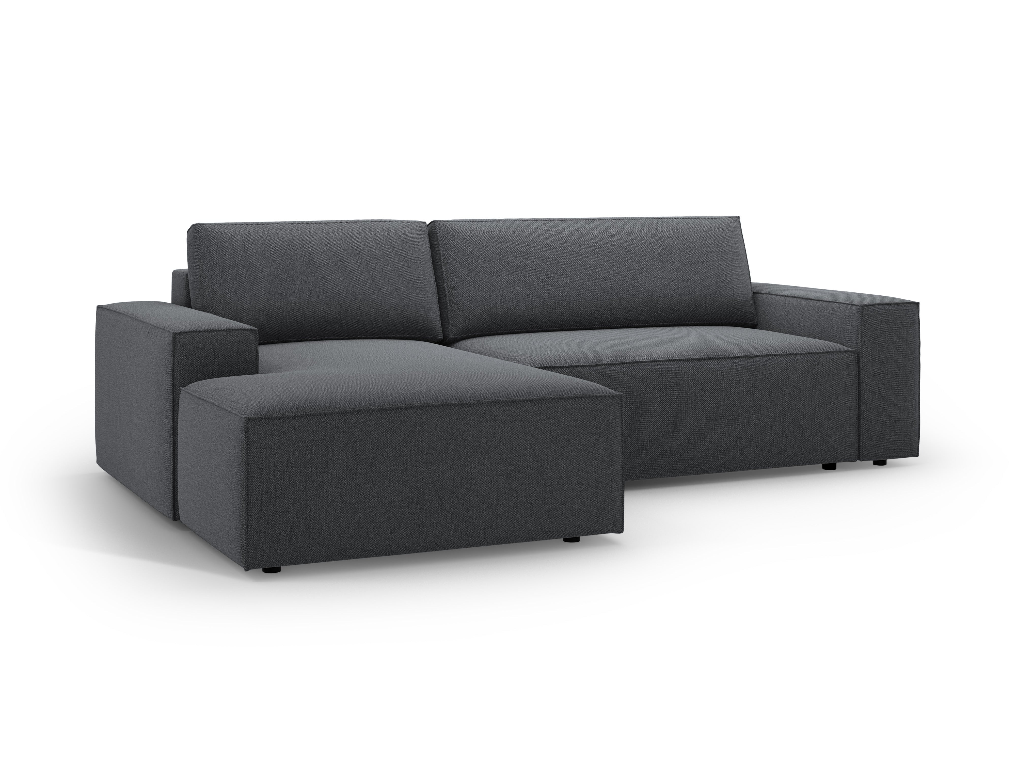 Left-facing corner sofa bed JODIE dark gray