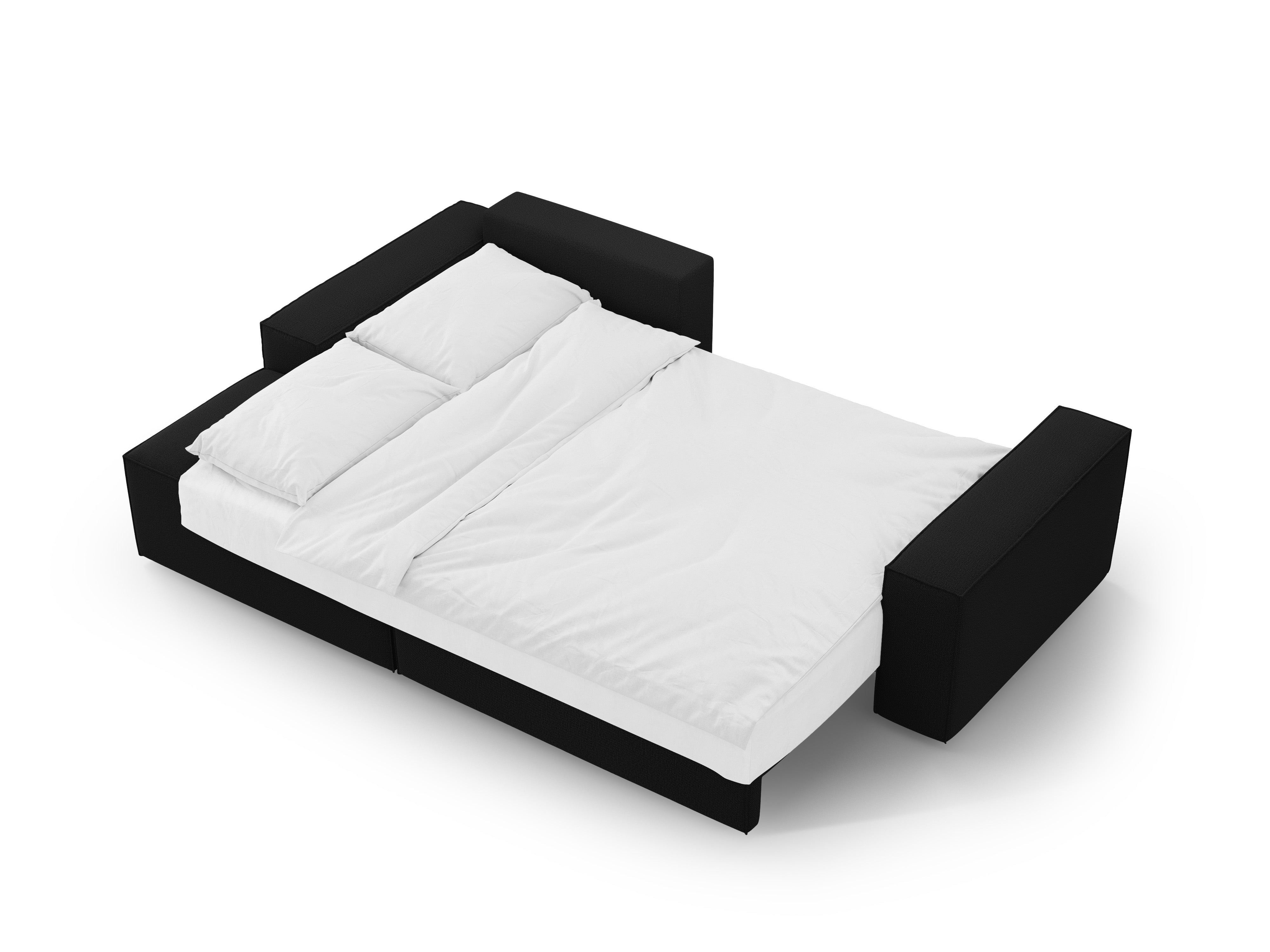 Left-sided corner sofa bed JODIE black