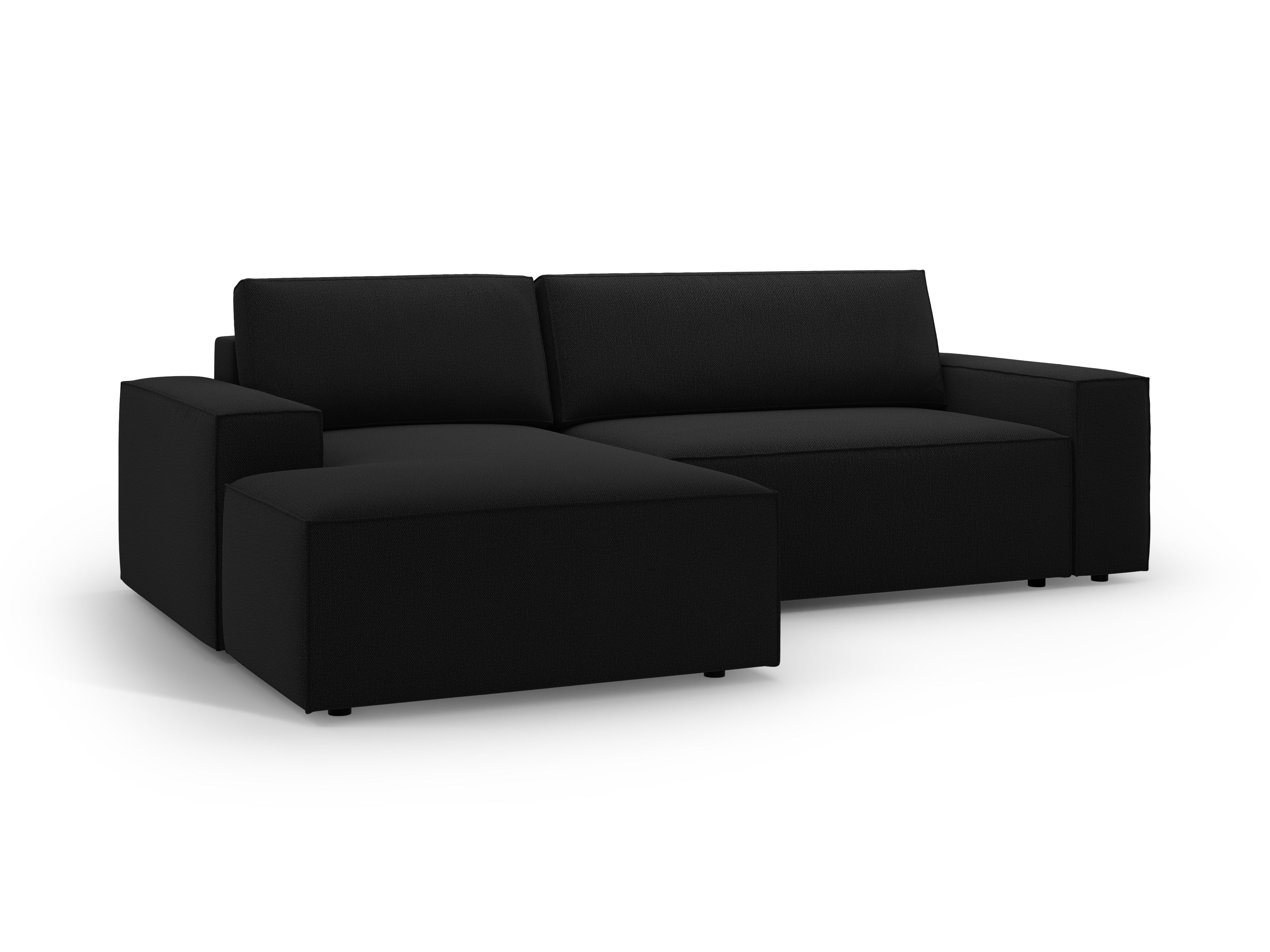 Left-sided corner sofa bed JODIE black
