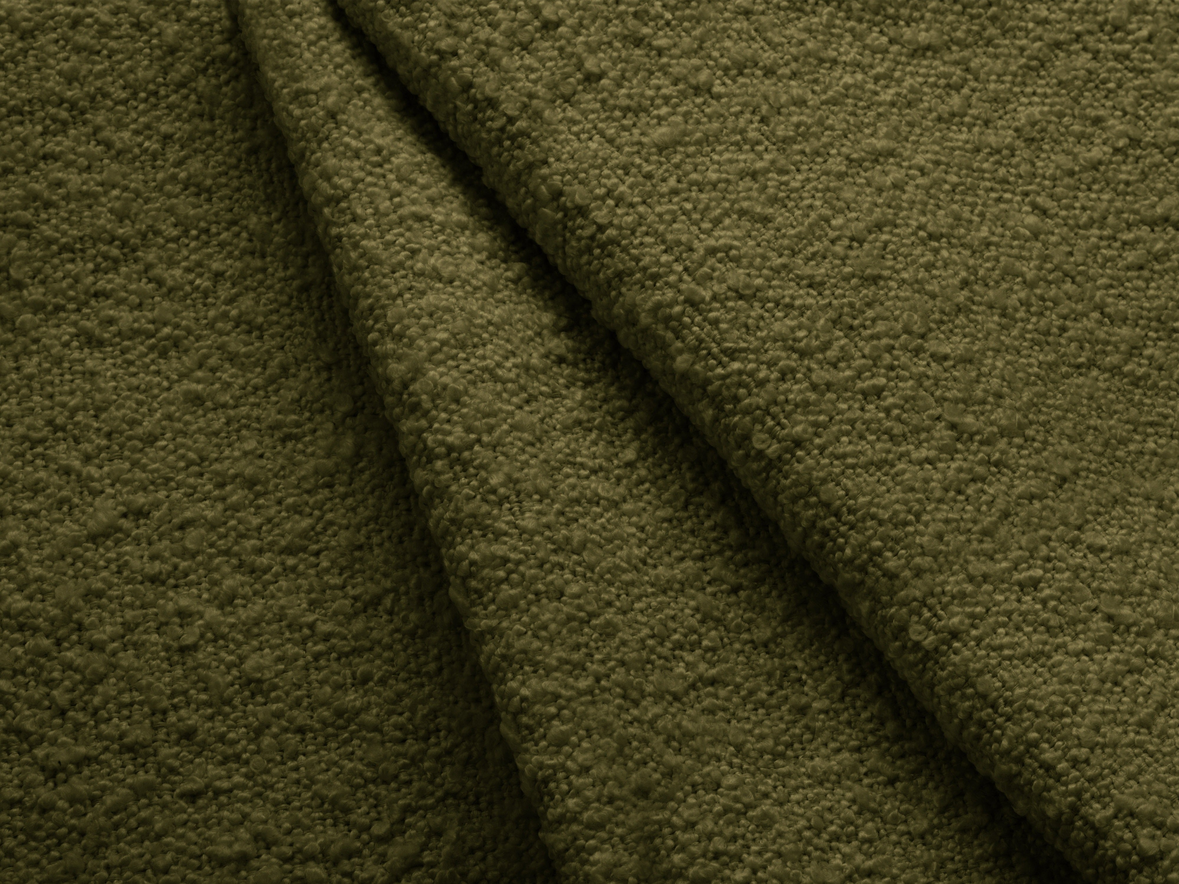 Groene boucle 4-persoons rechterhoekbank MILEY