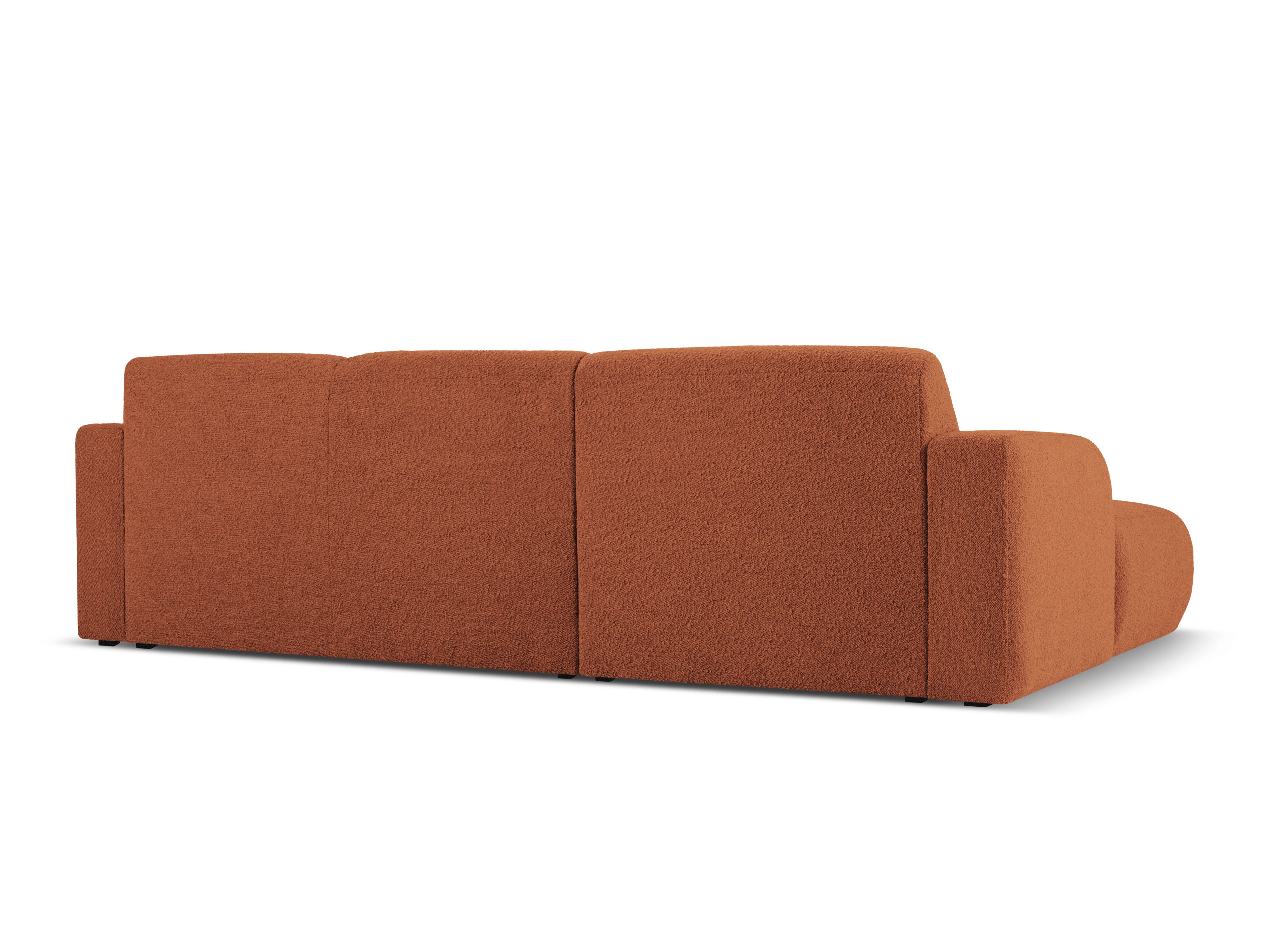 Narożnik w tkaninie boucle lewostronny MOLINO terracotta Micadoni Eye on Design