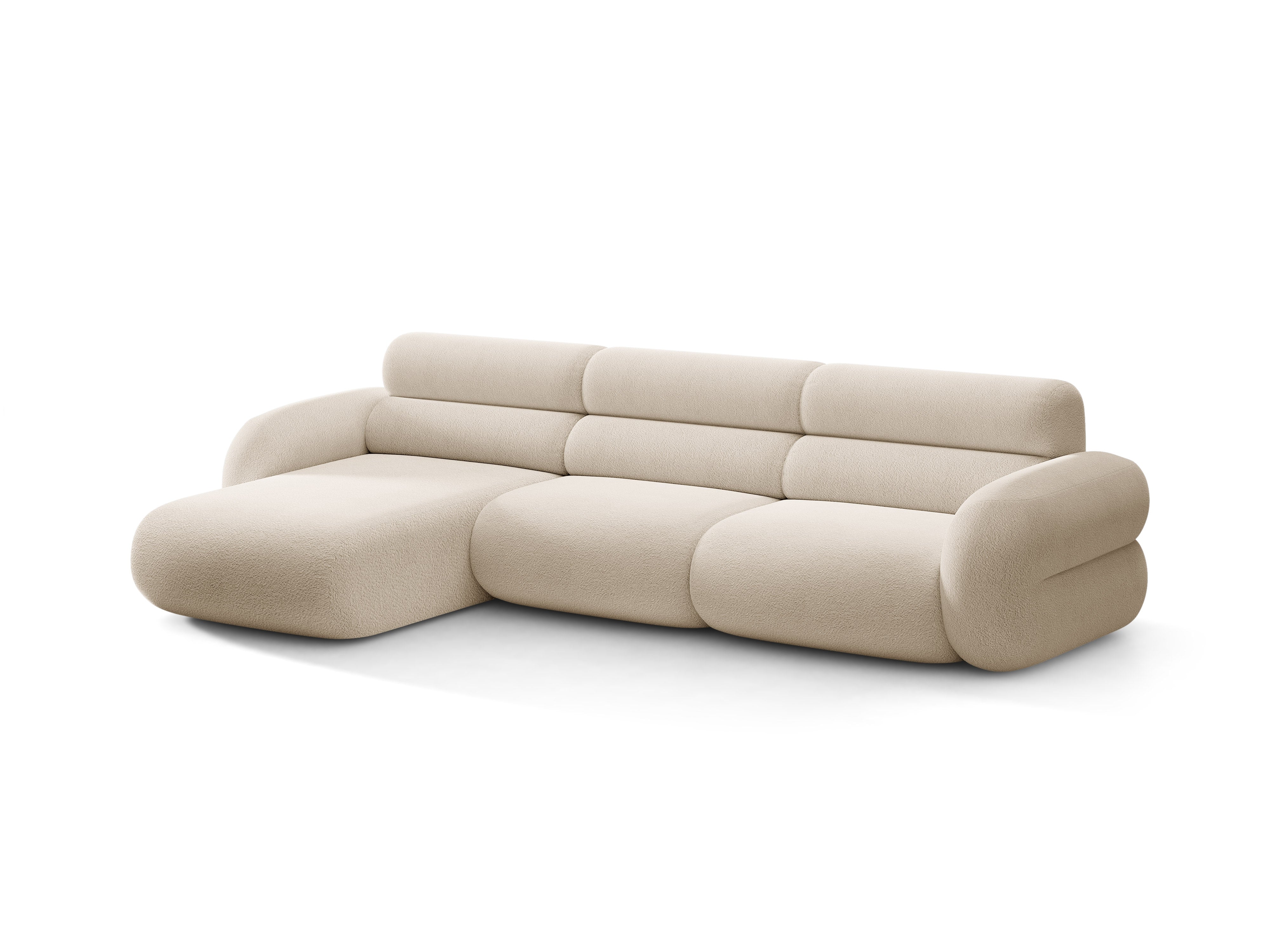 Linker hoekbank NEO in beige boucle