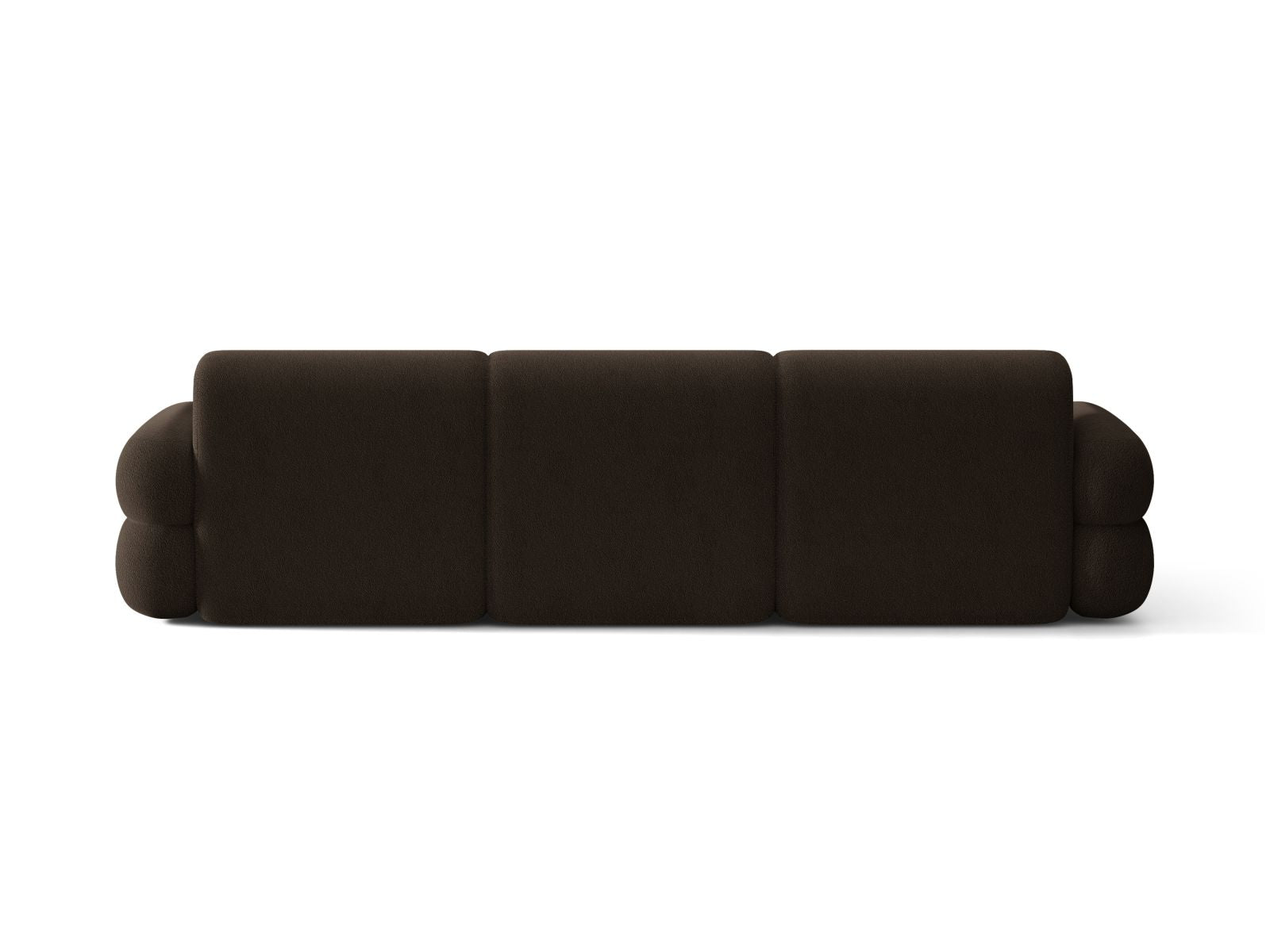 Linker NEO hoekbank in bruine boucle