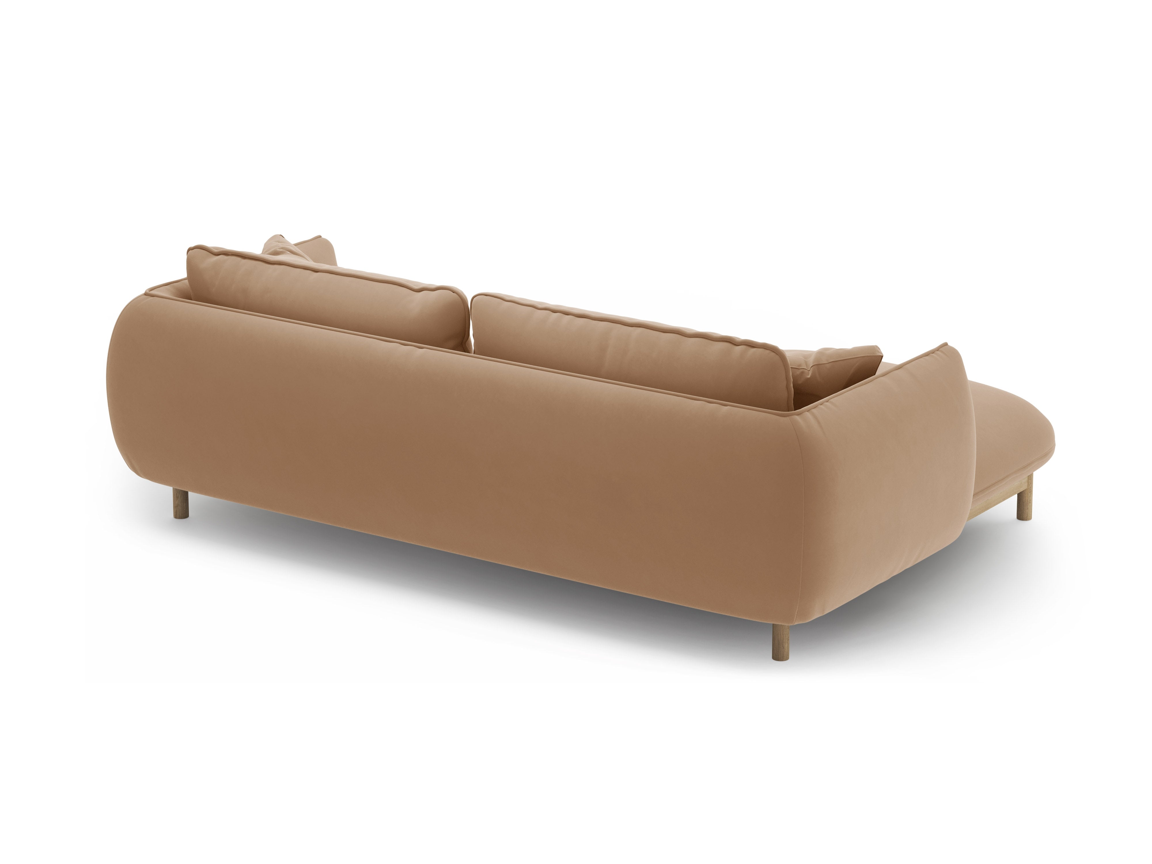 Samt-Ecksofa links ADA sandfarben