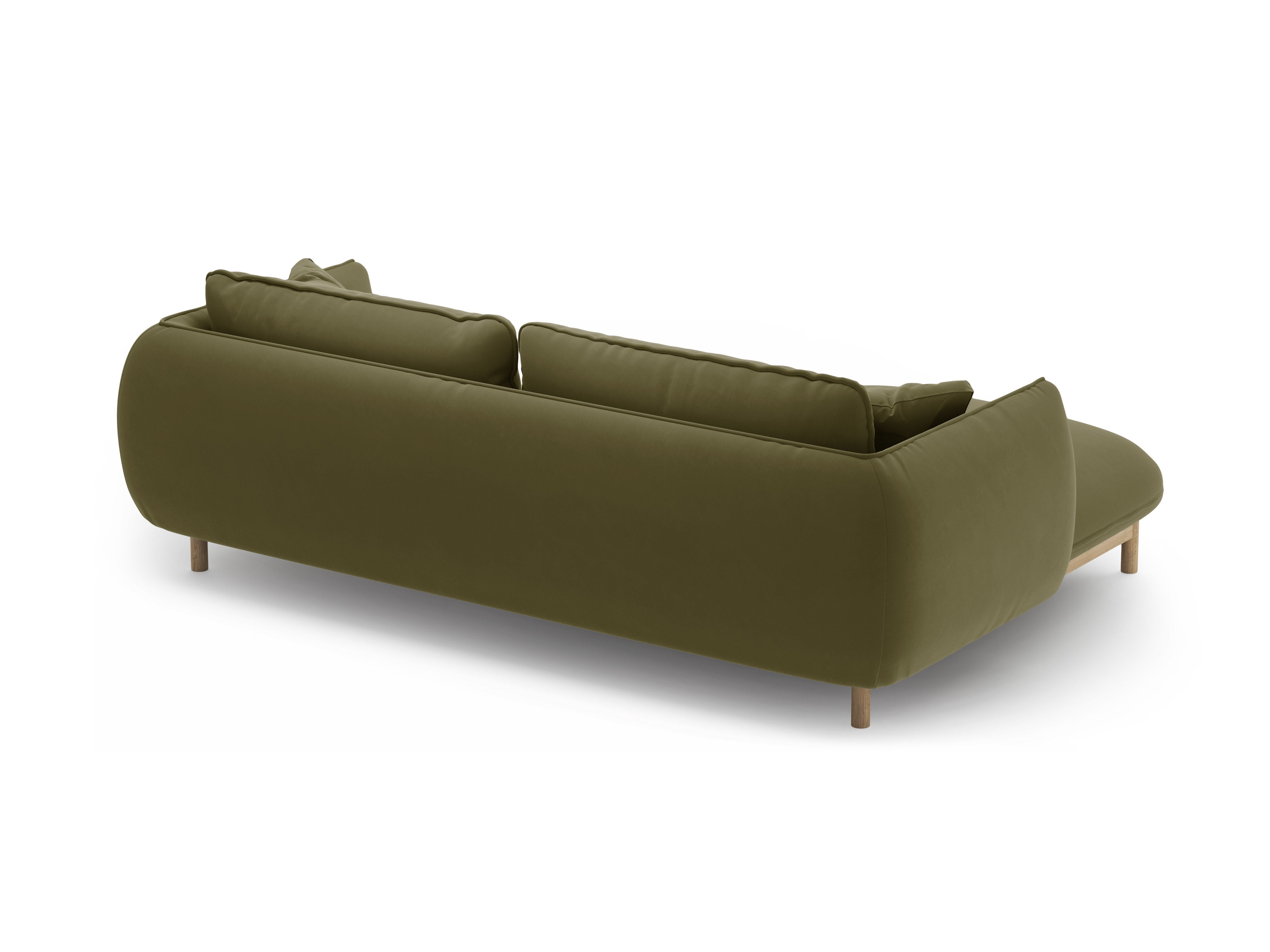 Samt-Ecksofa links ADA hellgrün