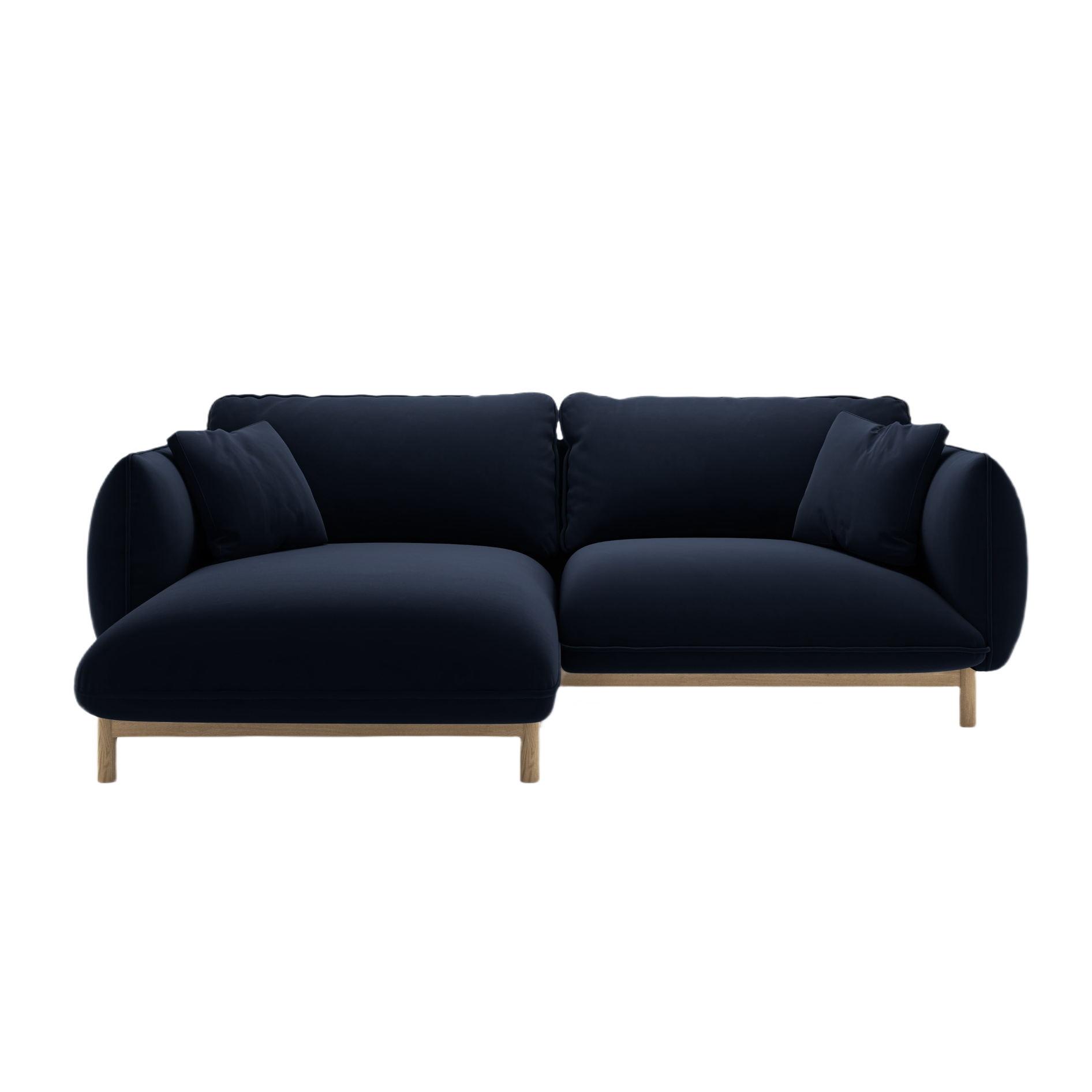 Fluwelen linkerhoekbank ADA koninklijk blauw