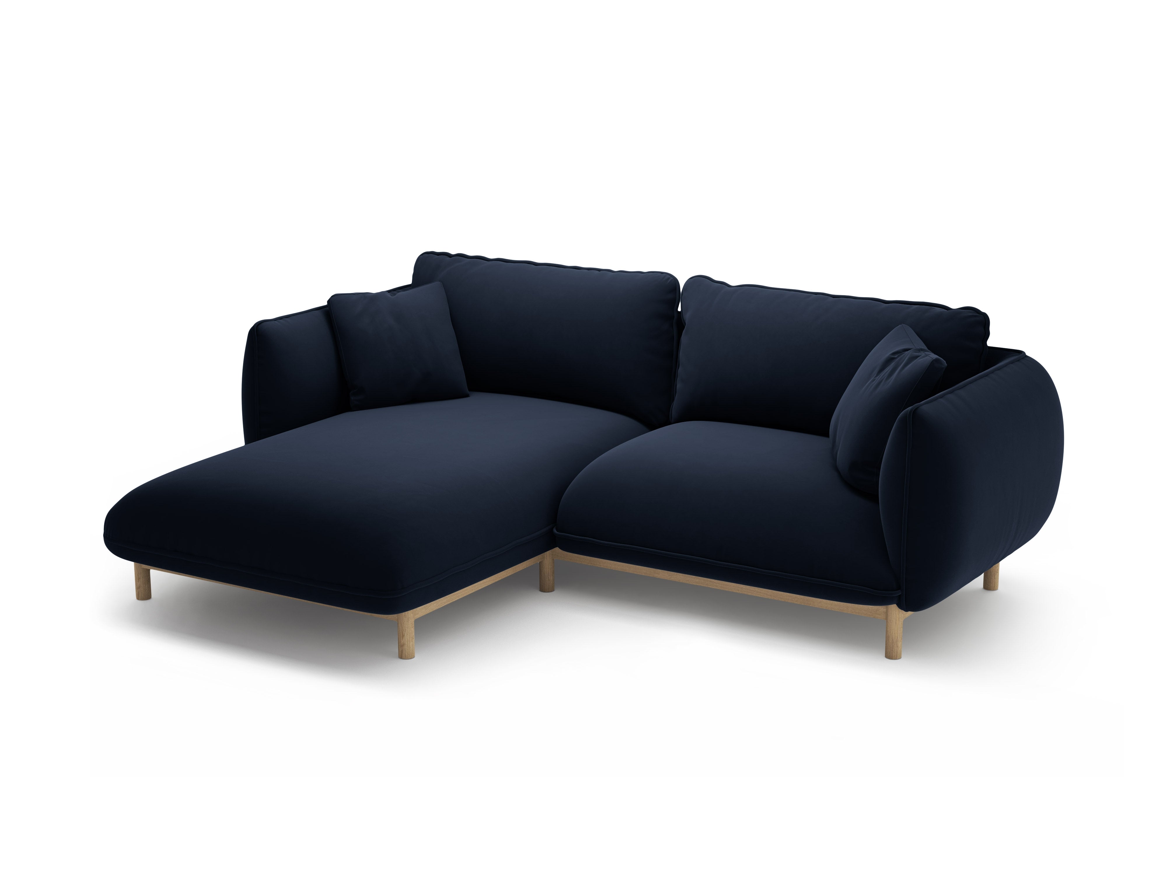 Fluwelen linkerhoekbank ADA koninklijk blauw