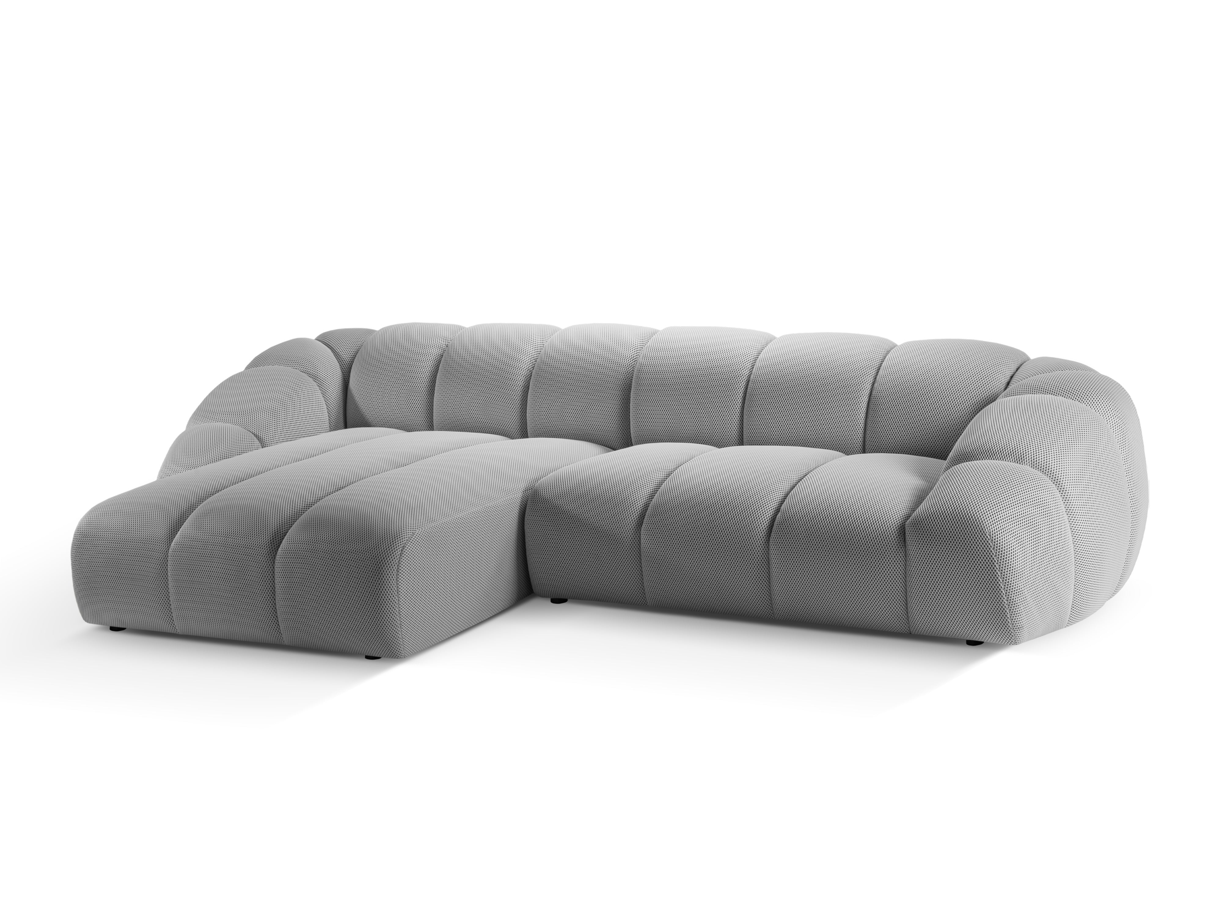 Hoekbank voor 4 personen, links, DIANA, zilver