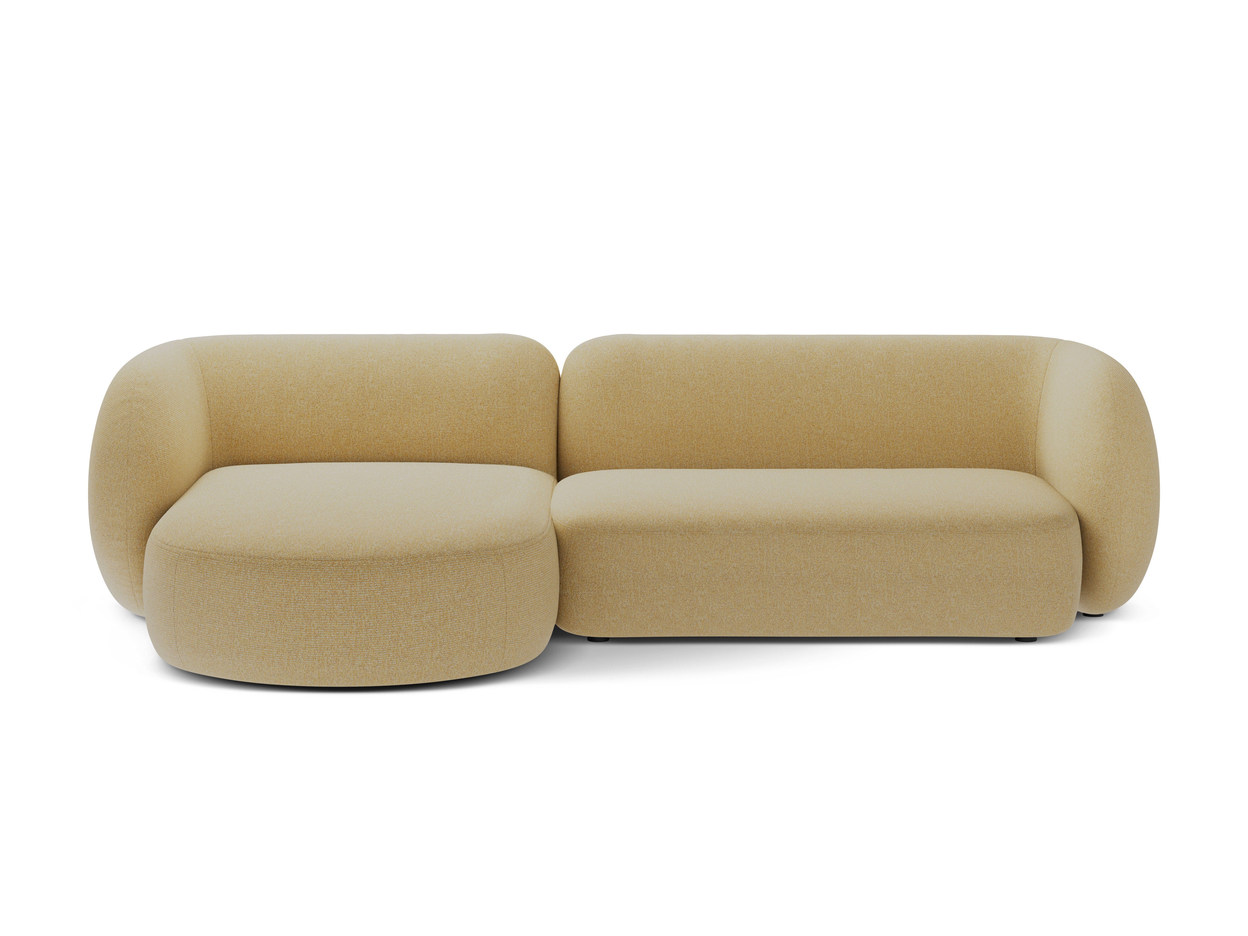 Left-sided 3-seater corner sofa KATE yellow mélange