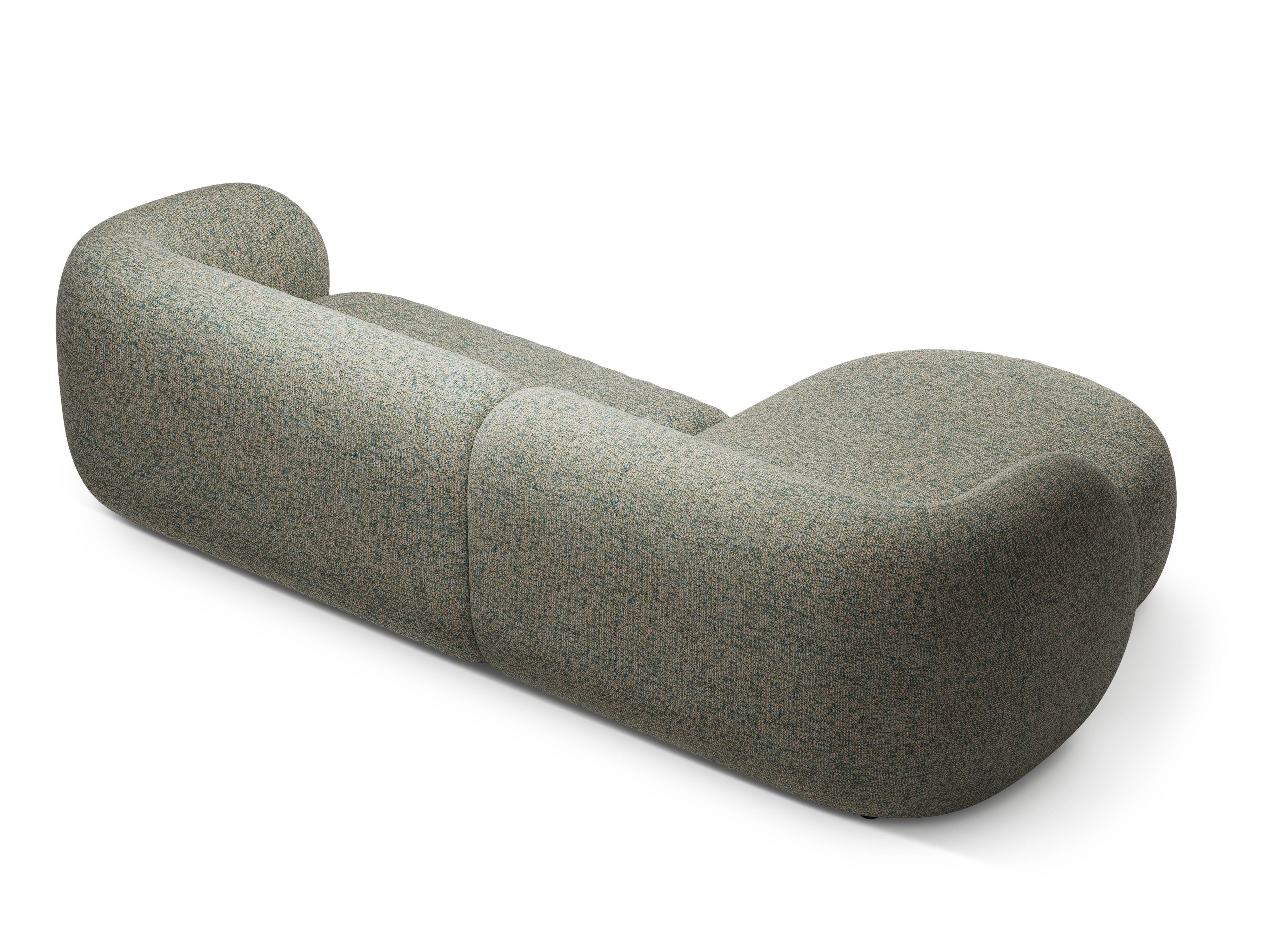 Left-facing 3-seater sofa KATE light green mélange