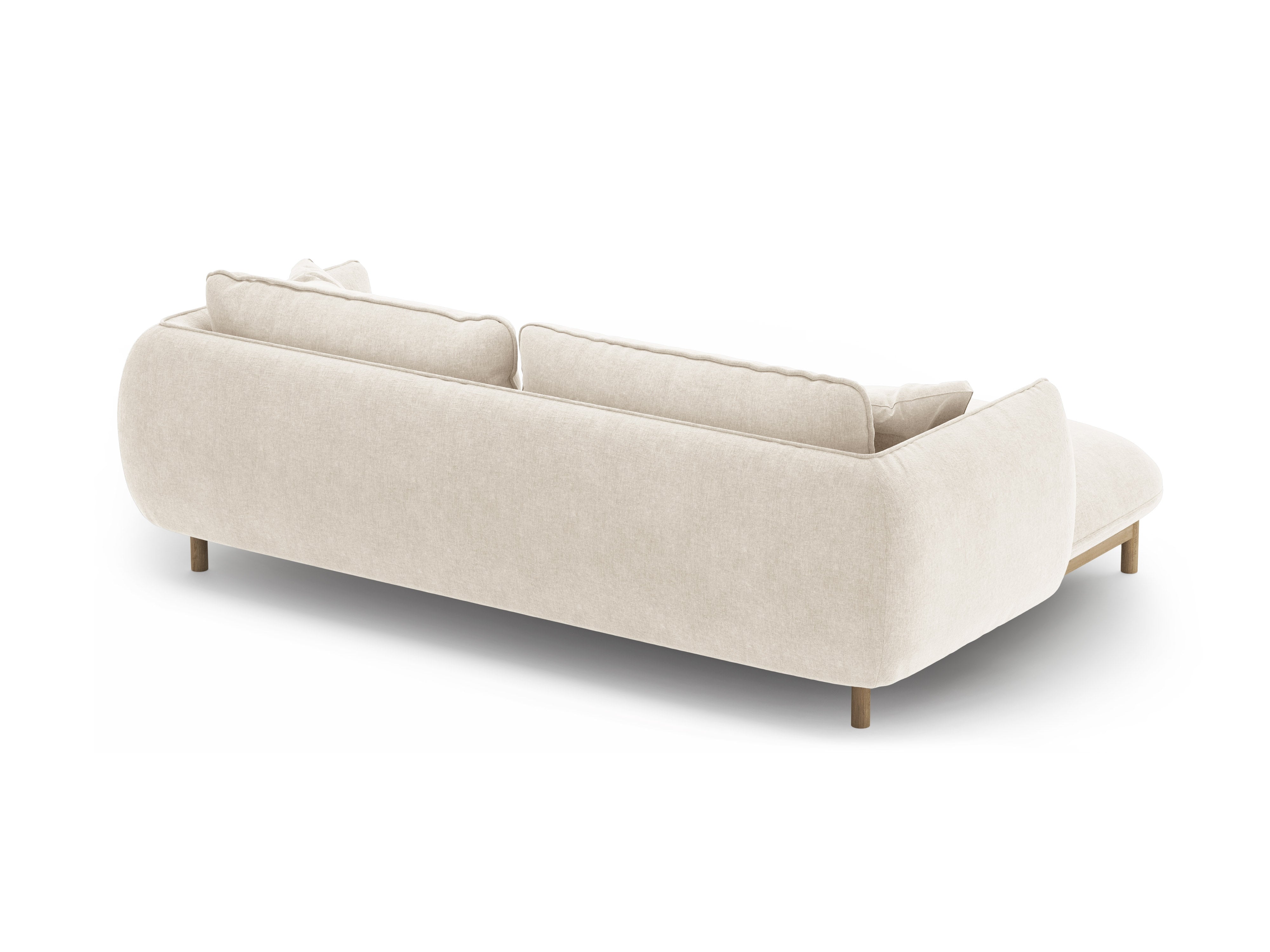 Left Corner Sofa ADA Ivory Chenille