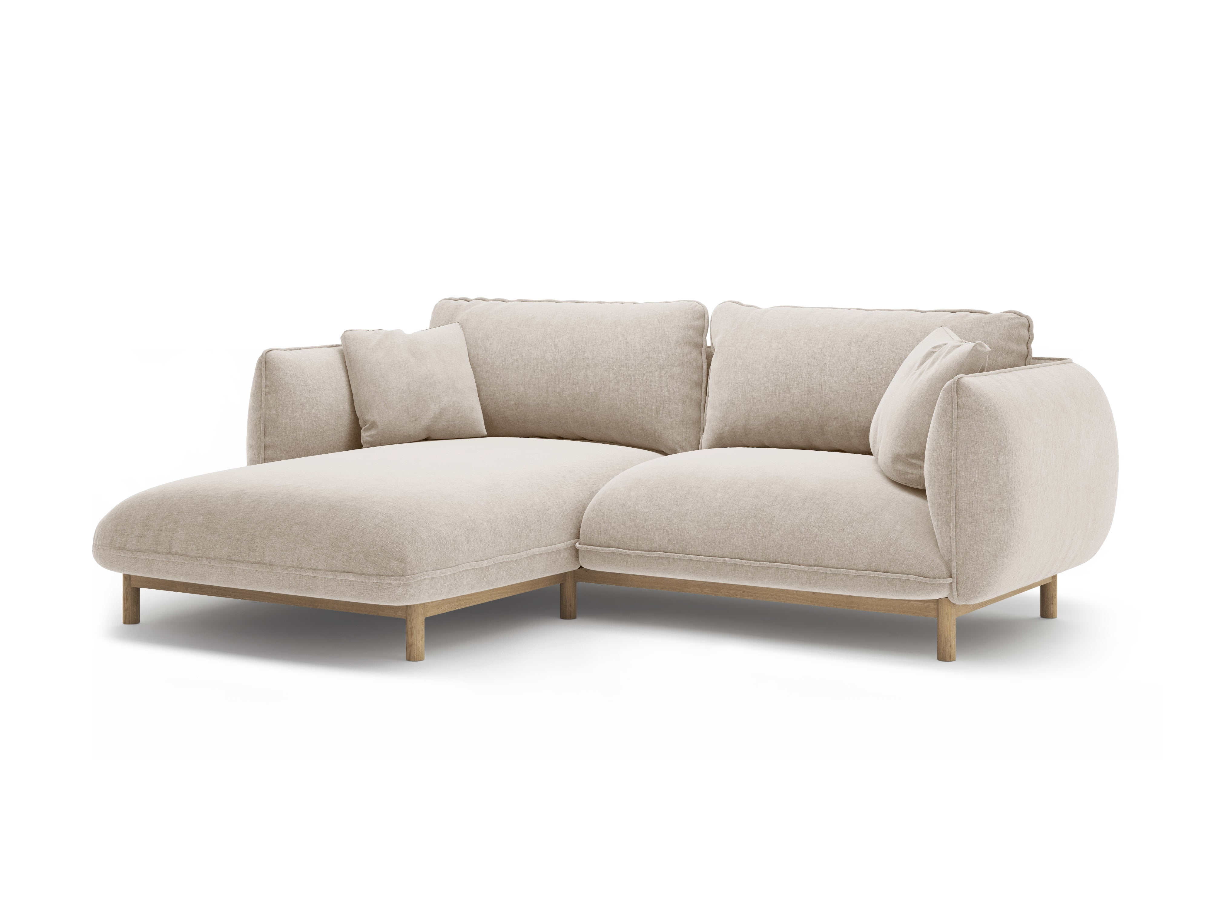 Linksseitige Eckcouch ADA hellbeige Chenille