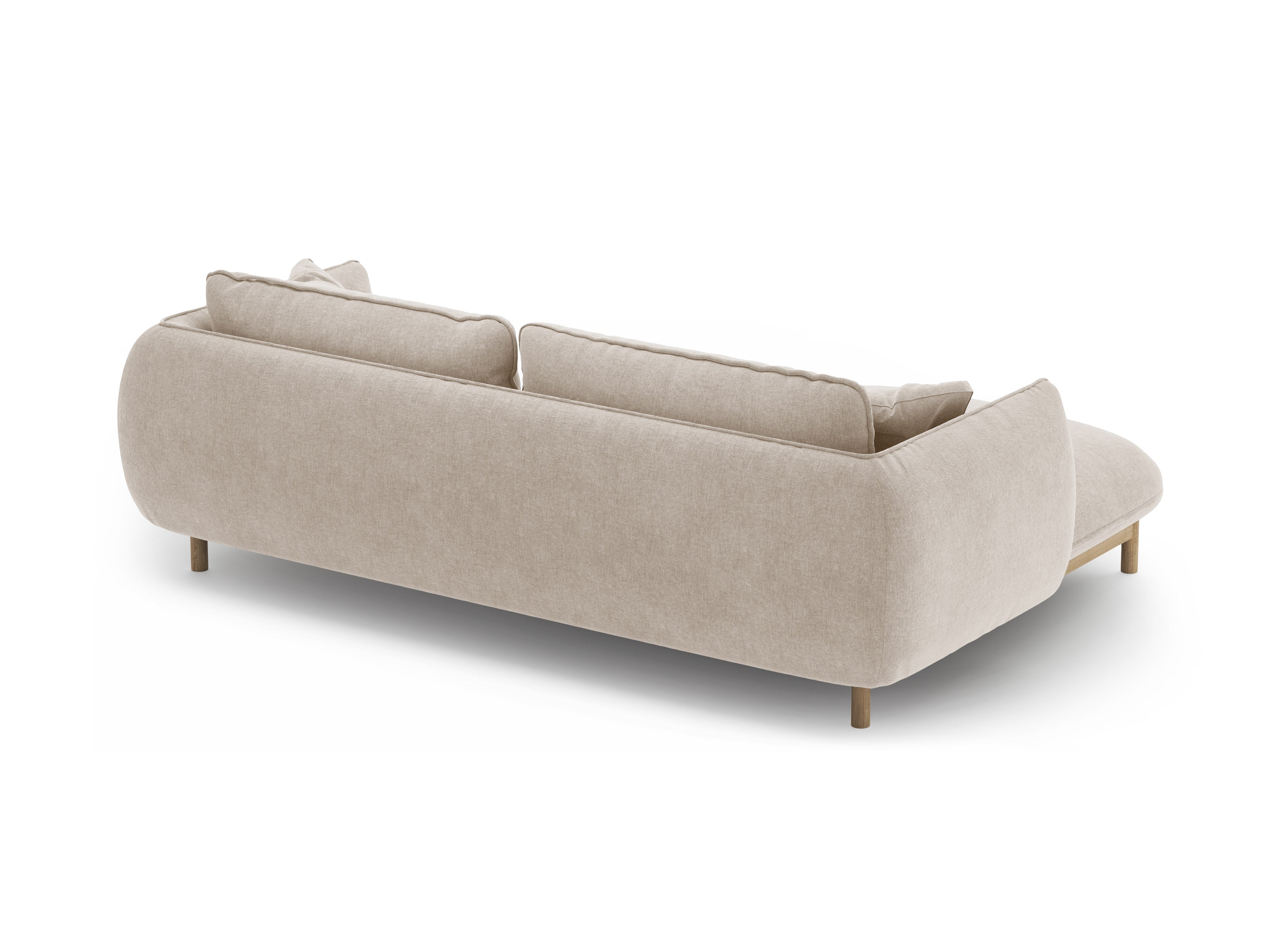 Linksseitige Eckcouch ADA hellbeige Chenille