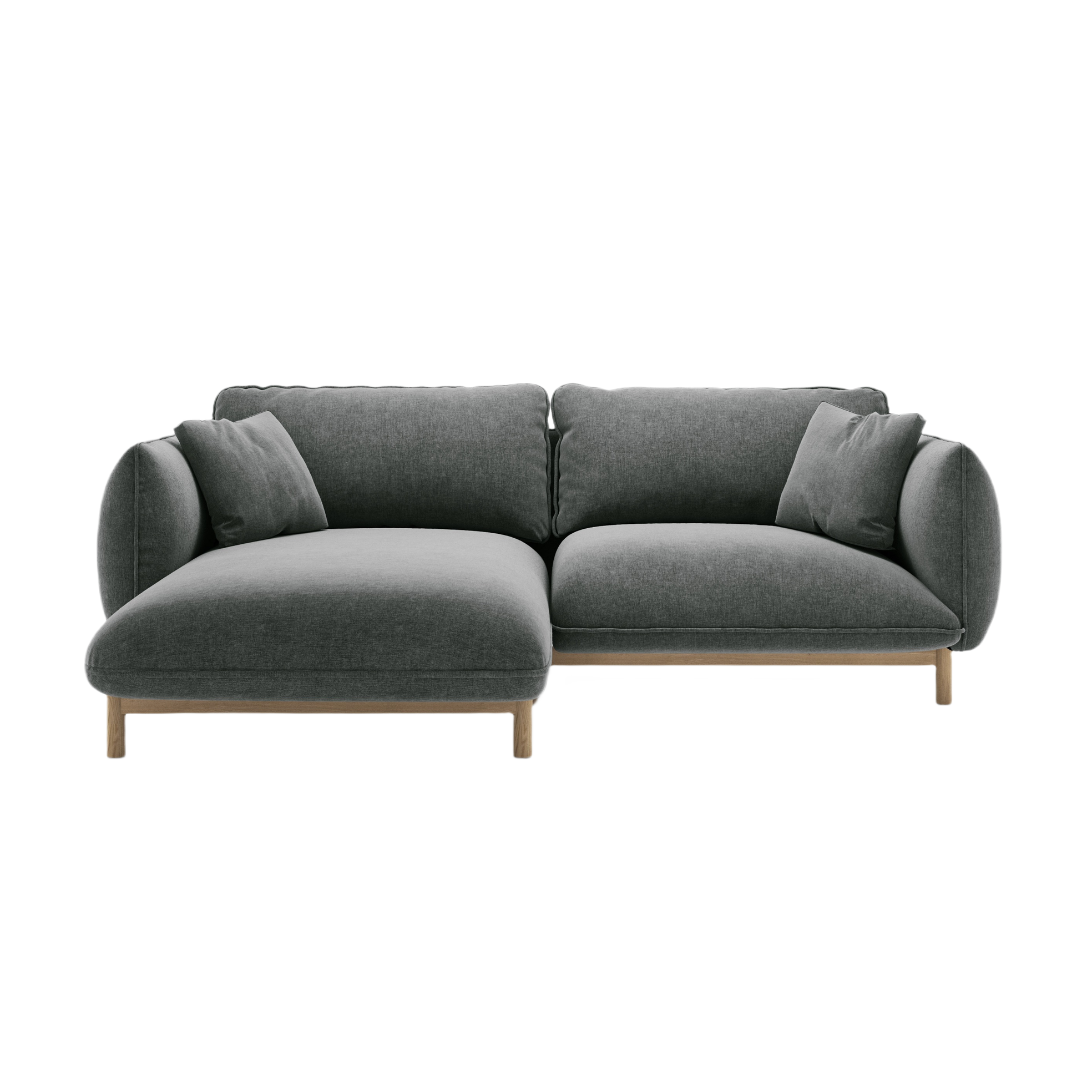 Links hoekbank ADA donkergrijs chenille