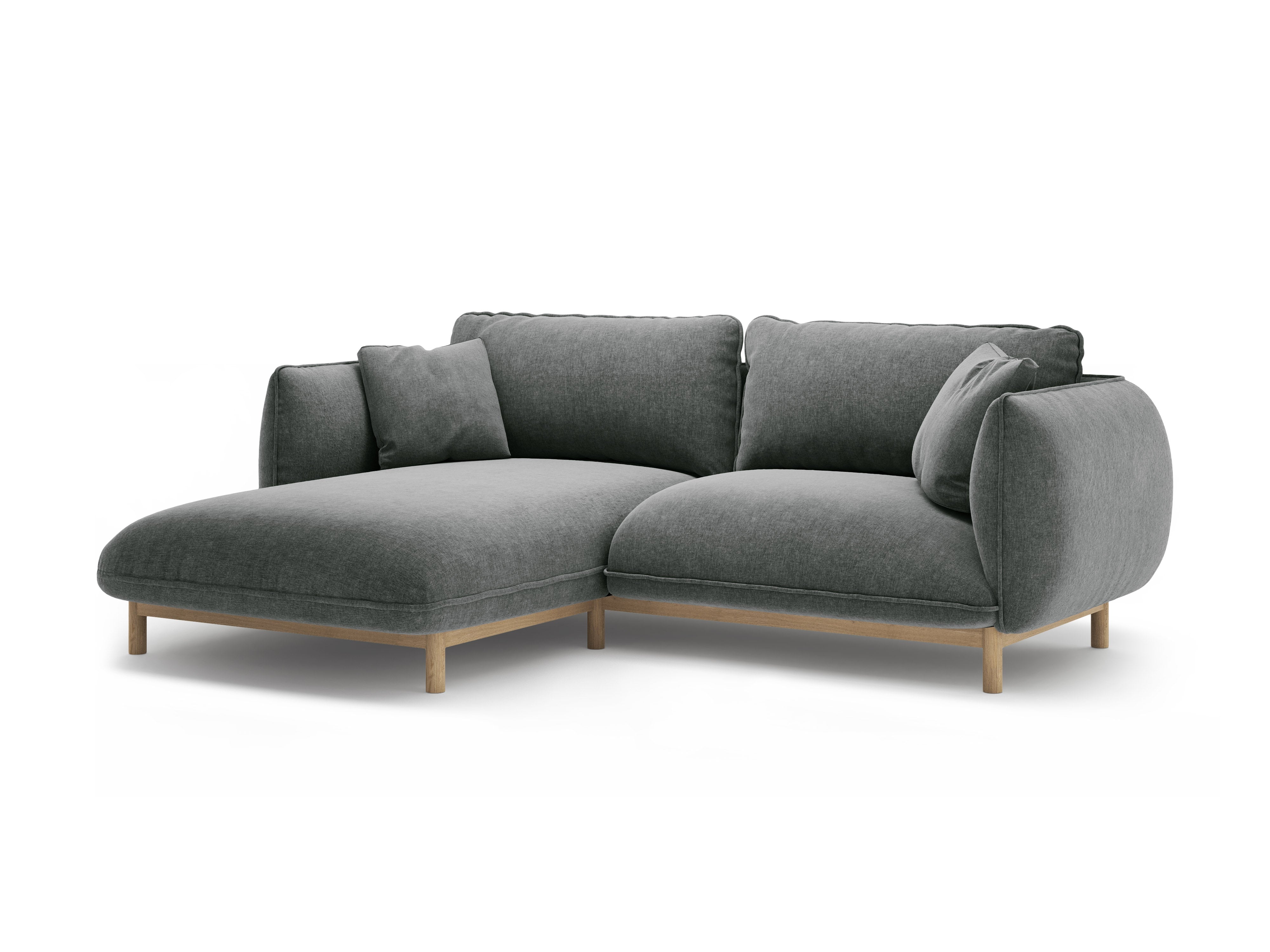 Links hoekbank ADA donkergrijs chenille