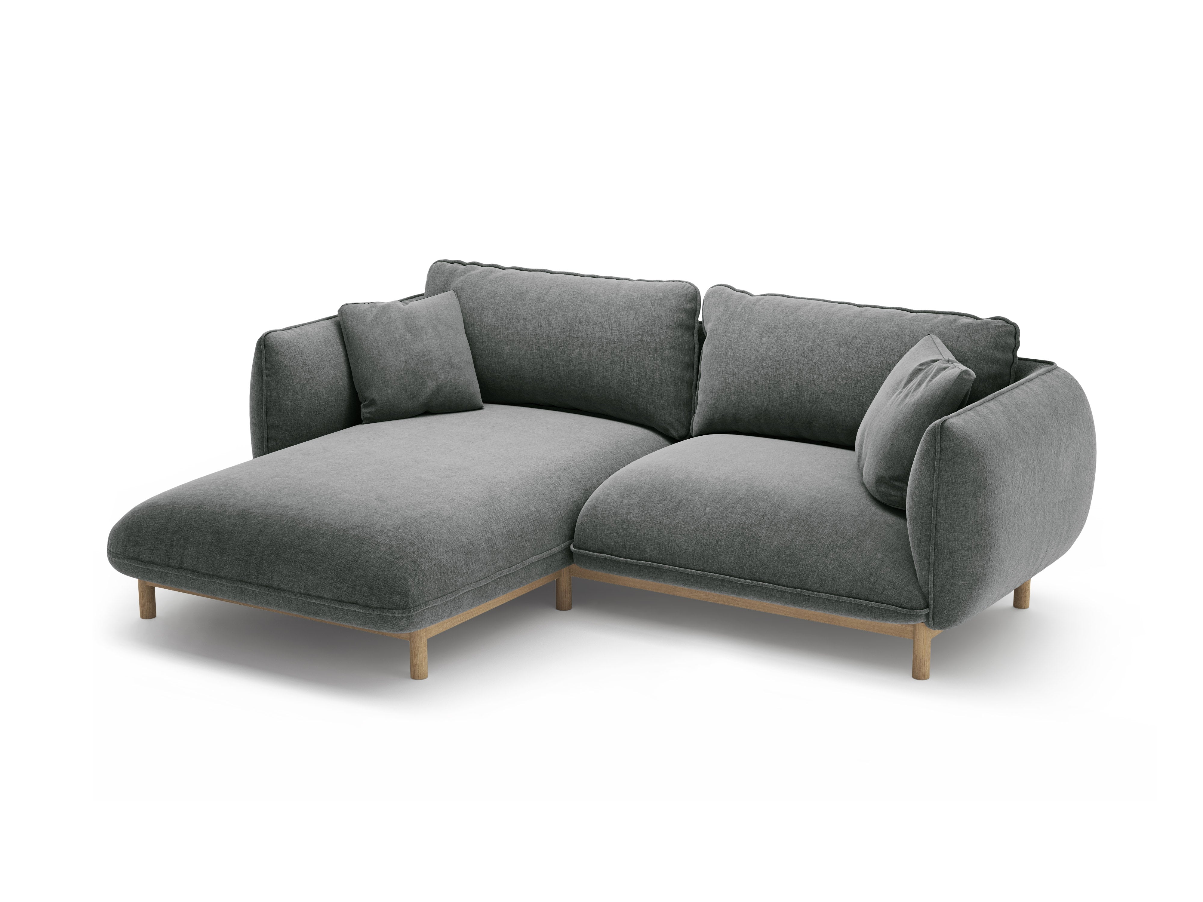 Links hoekbank ADA donkergrijs chenille