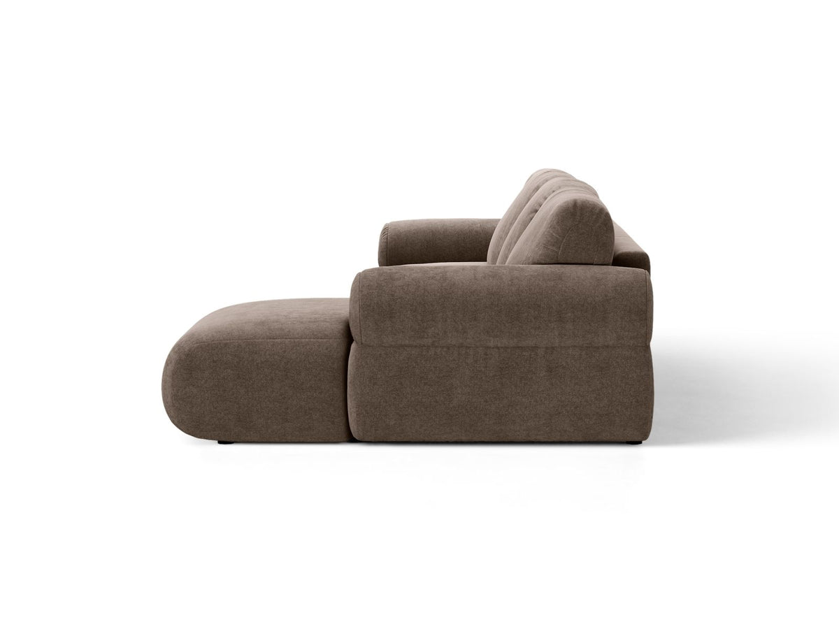 Narożnik 3-osobowy lewostronny OPHELIA cappuccino – ujęcie tylne