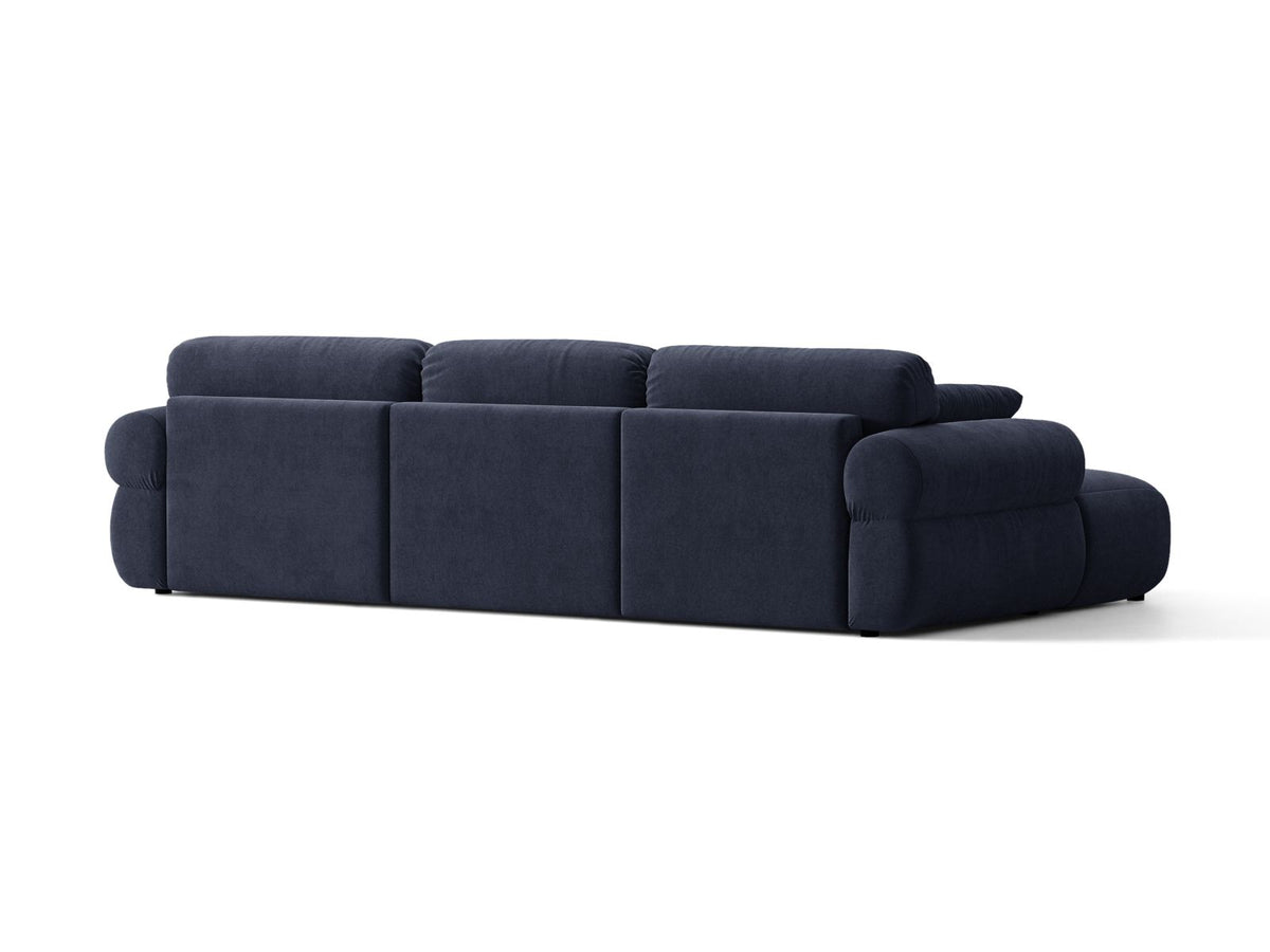 Narożnik 3-osobowy lewostronny OPHELIA granatowy – detal tkaniny