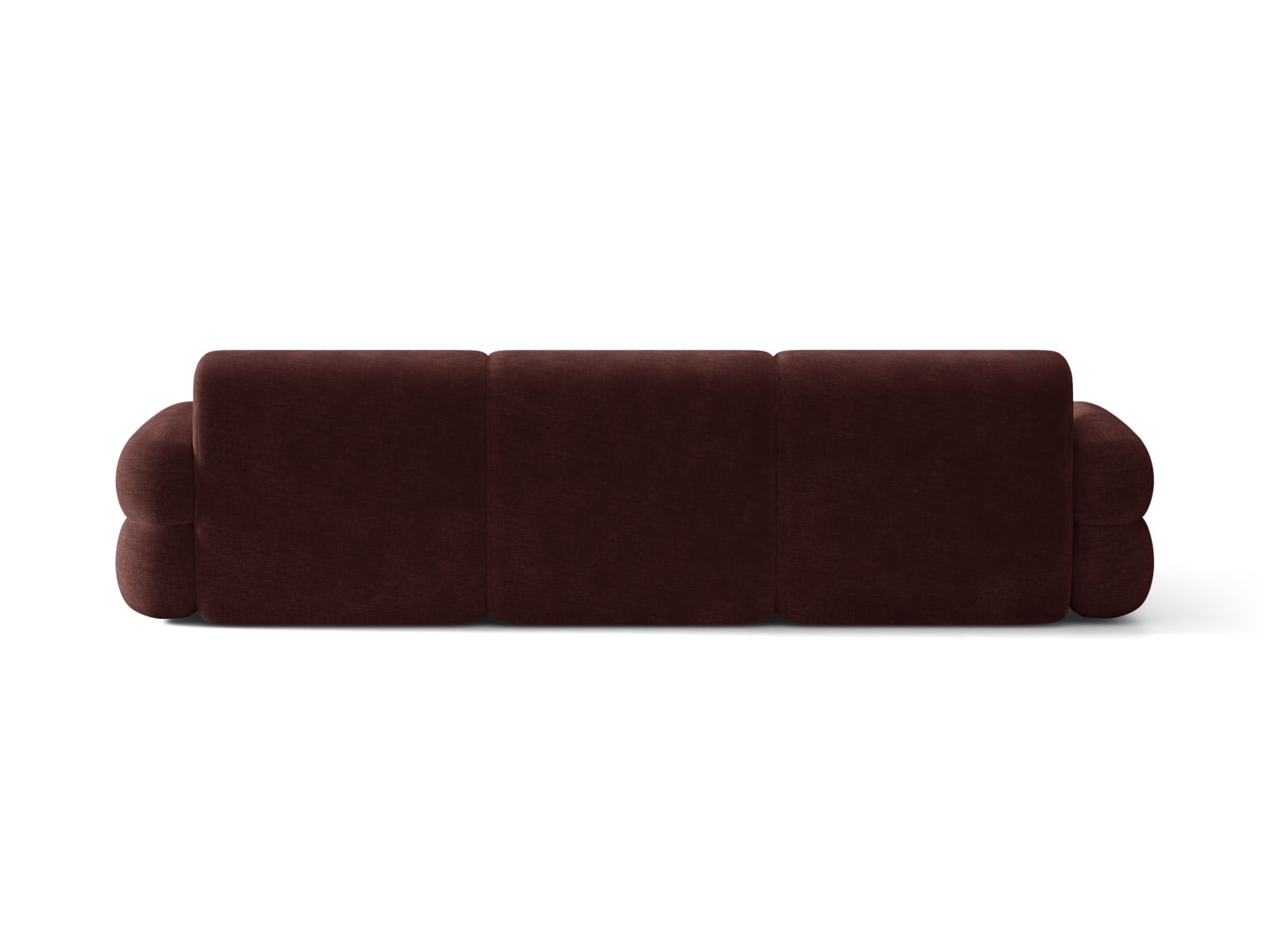 Linker NEO hoekbank in kersenrode chenille