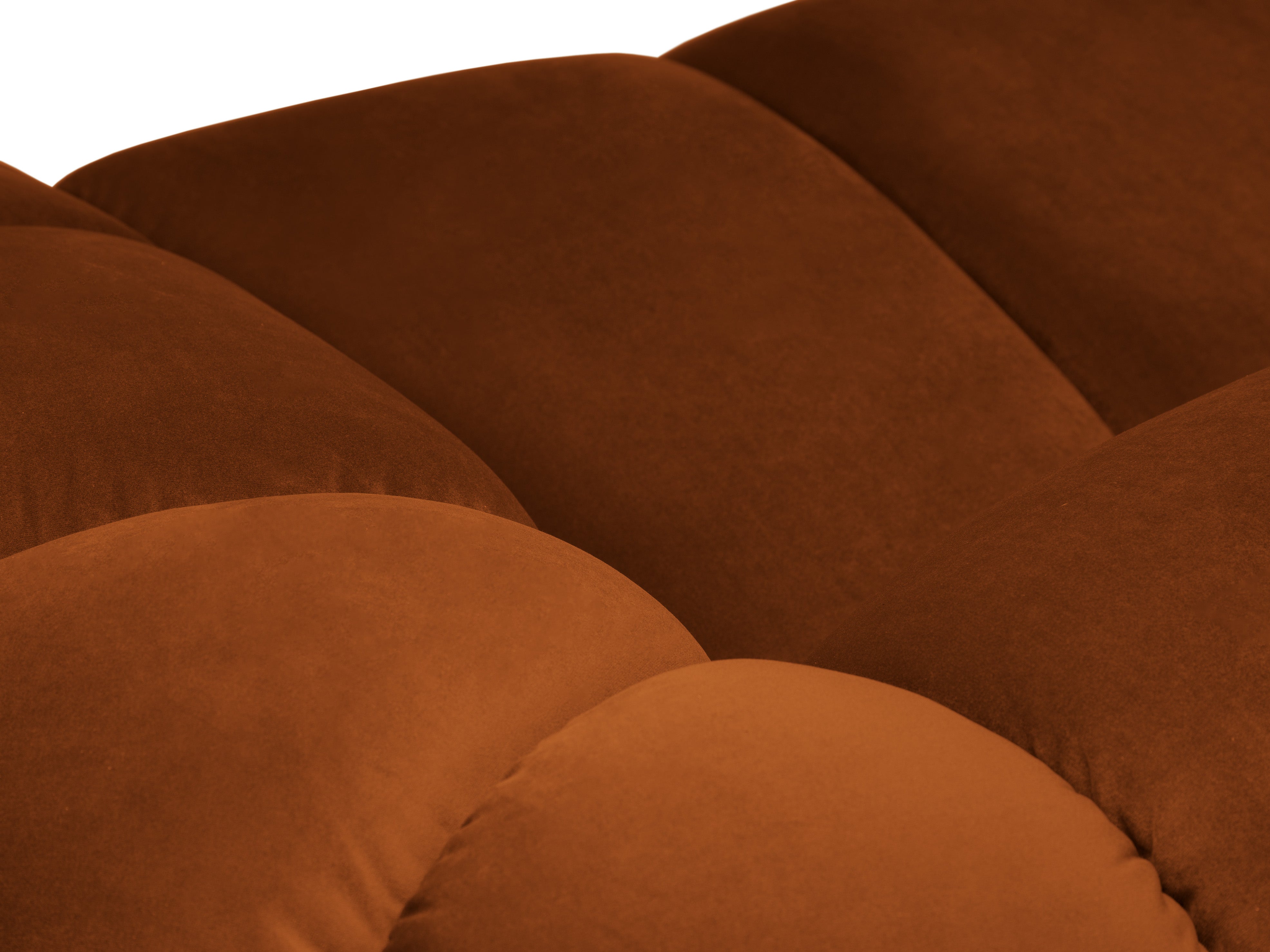 Samt-Ecksofa für 4 Personen links DIANA terracotta