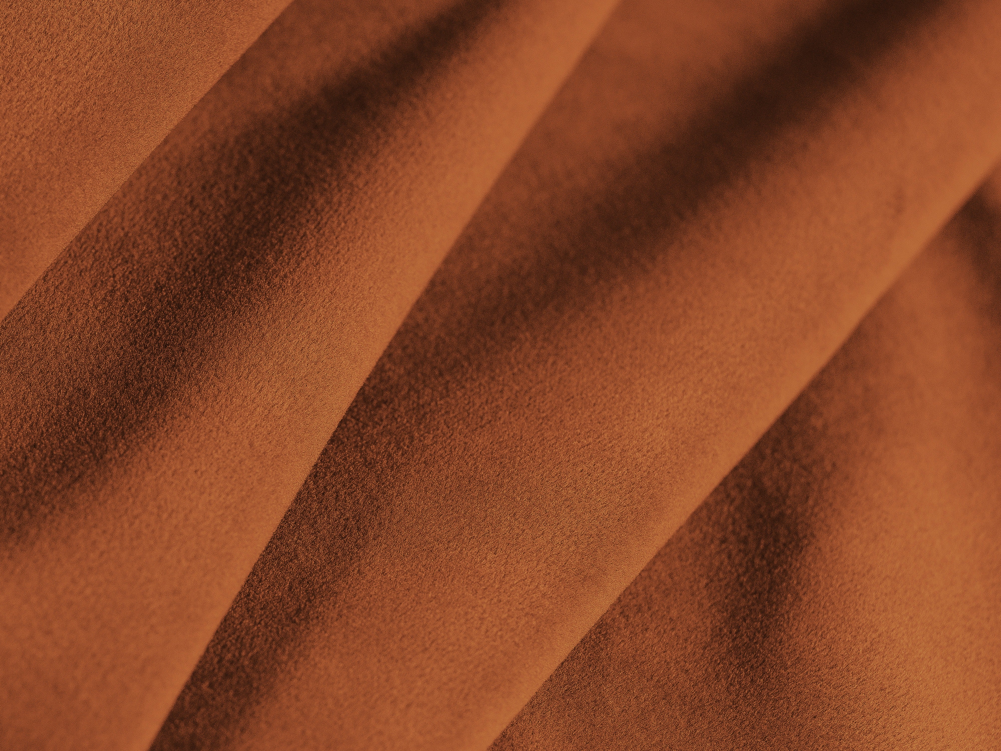 Right-facing velvet corner sofa 3-seater KATE terracotta