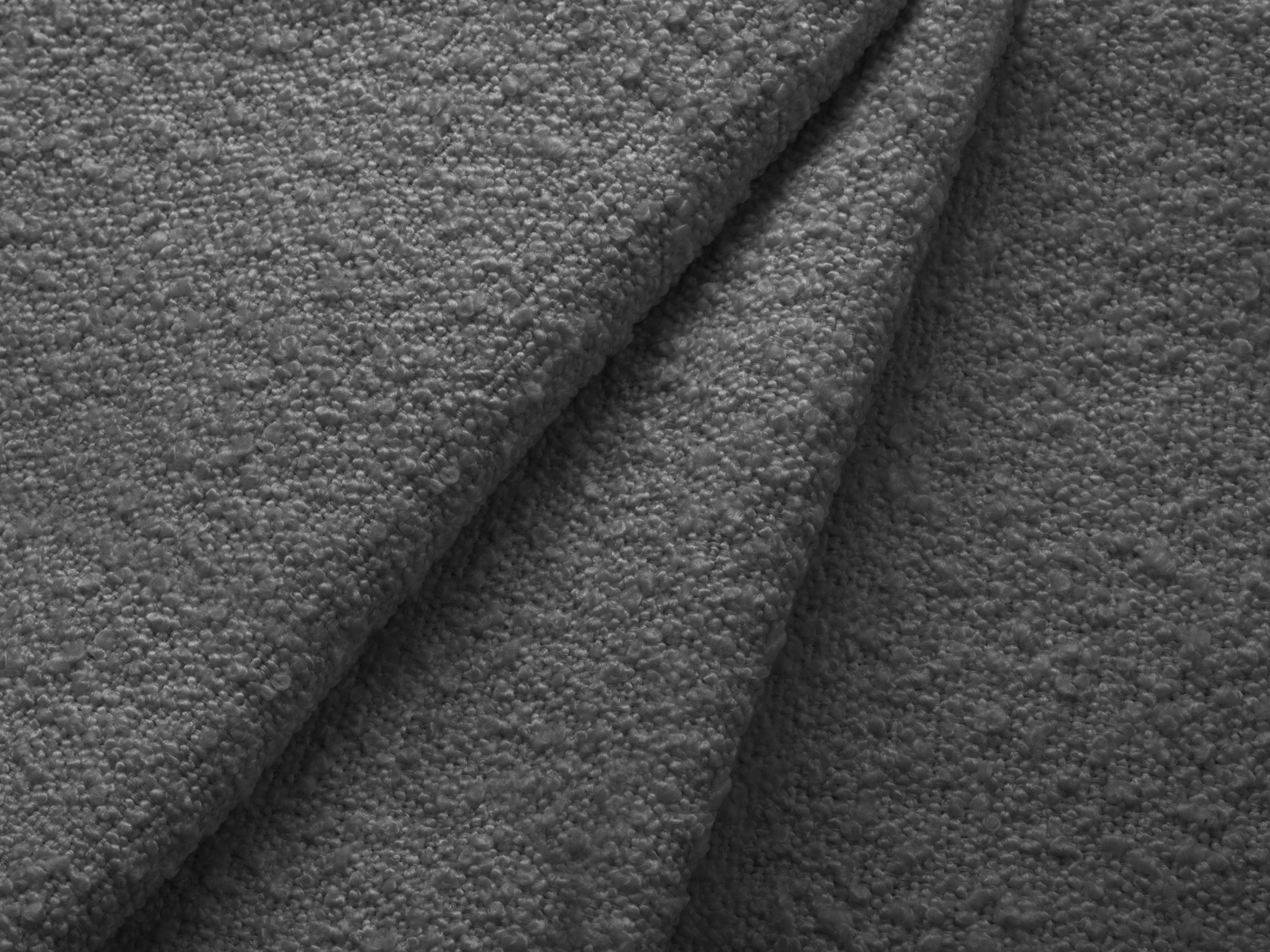 Left-sided corner sofa for 4 people KATE dark gray boucle
