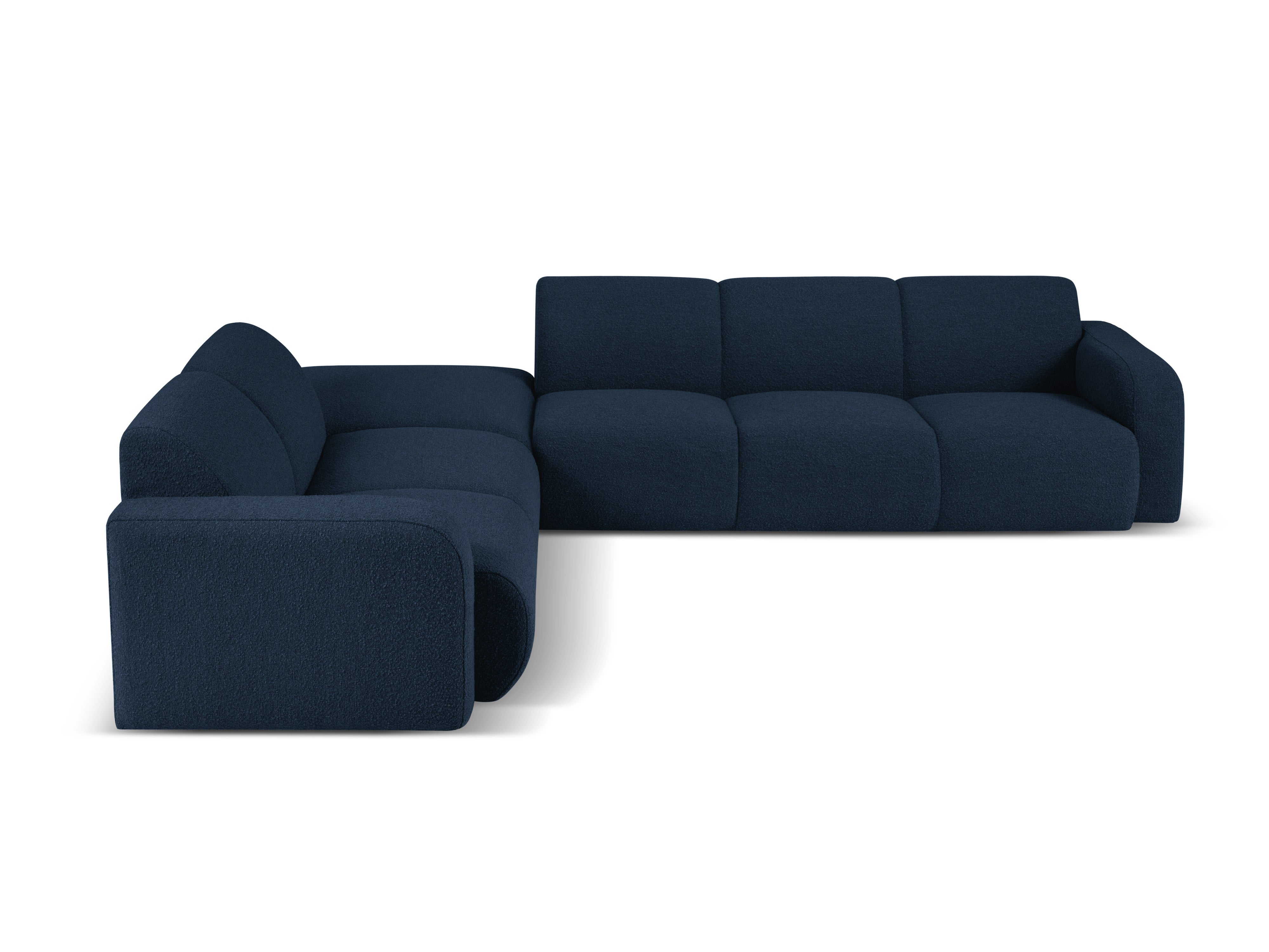 Narożnik w tkaninie boucle lewostronny otwarty MOLINO granatowy Micadoni Eye on Design