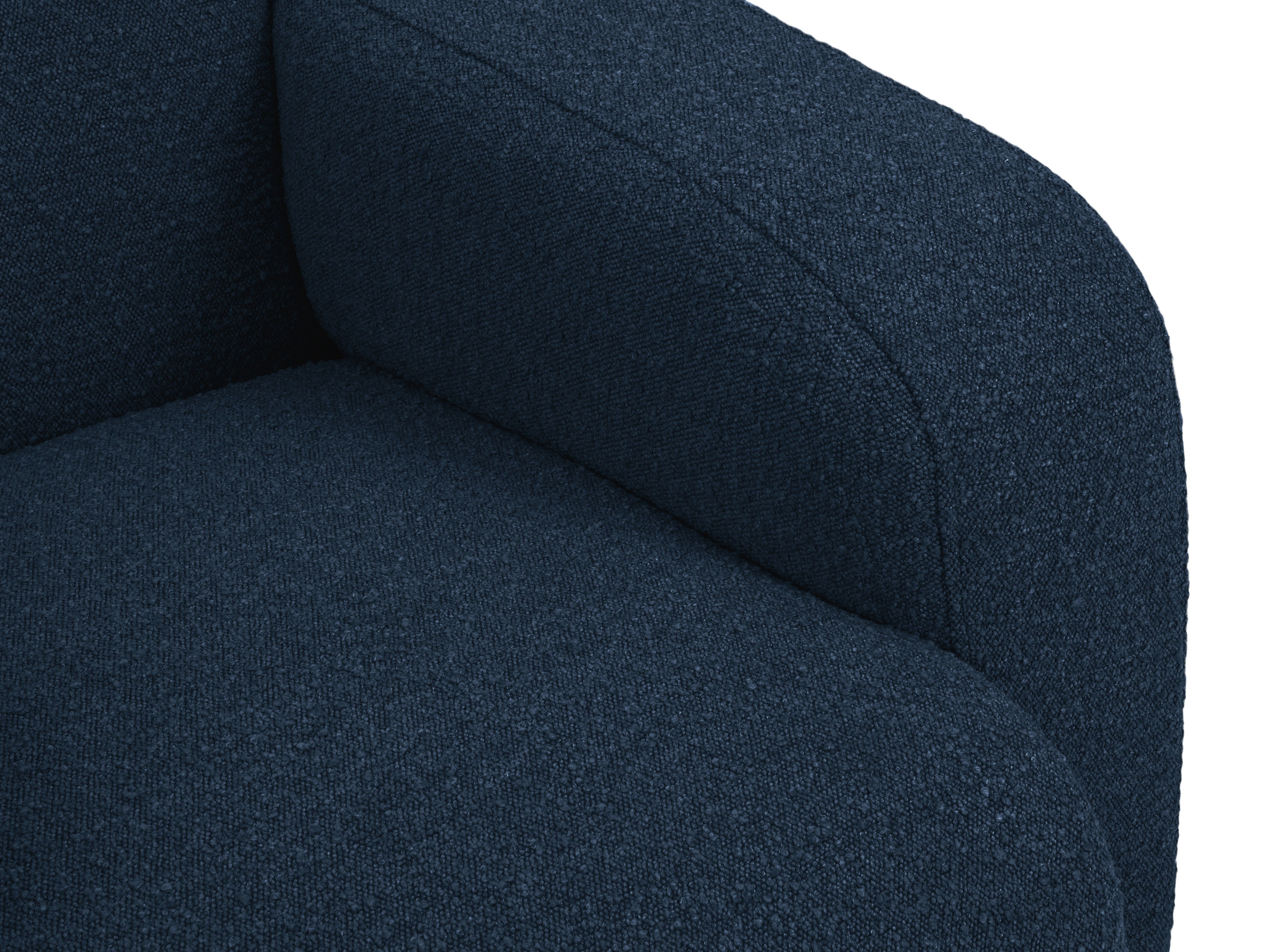 Narożnik w tkaninie boucle lewostronny otwarty MOLINO granatowy Micadoni Eye on Design