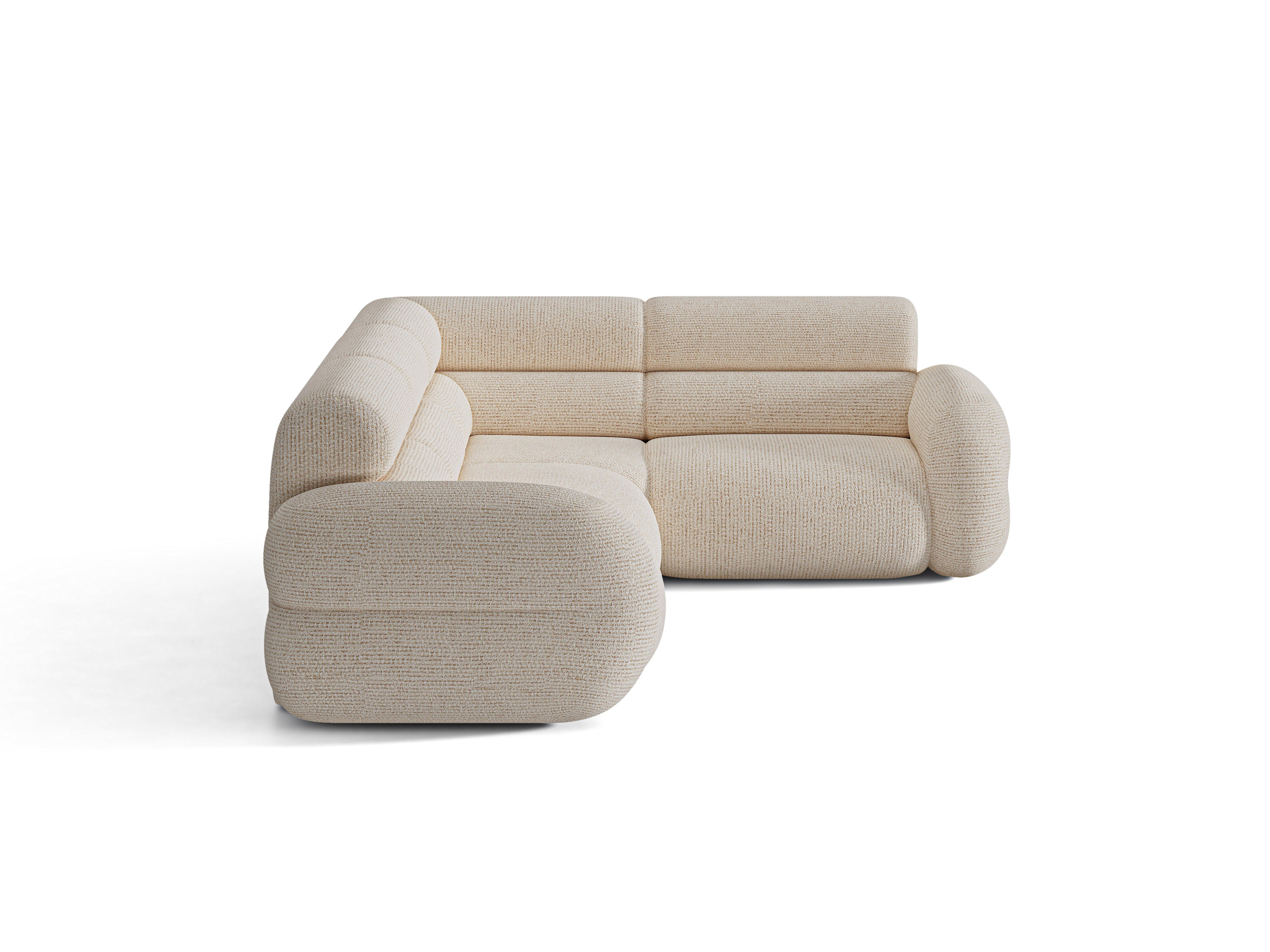 Rechthoekige L-bank NEO in beige melange