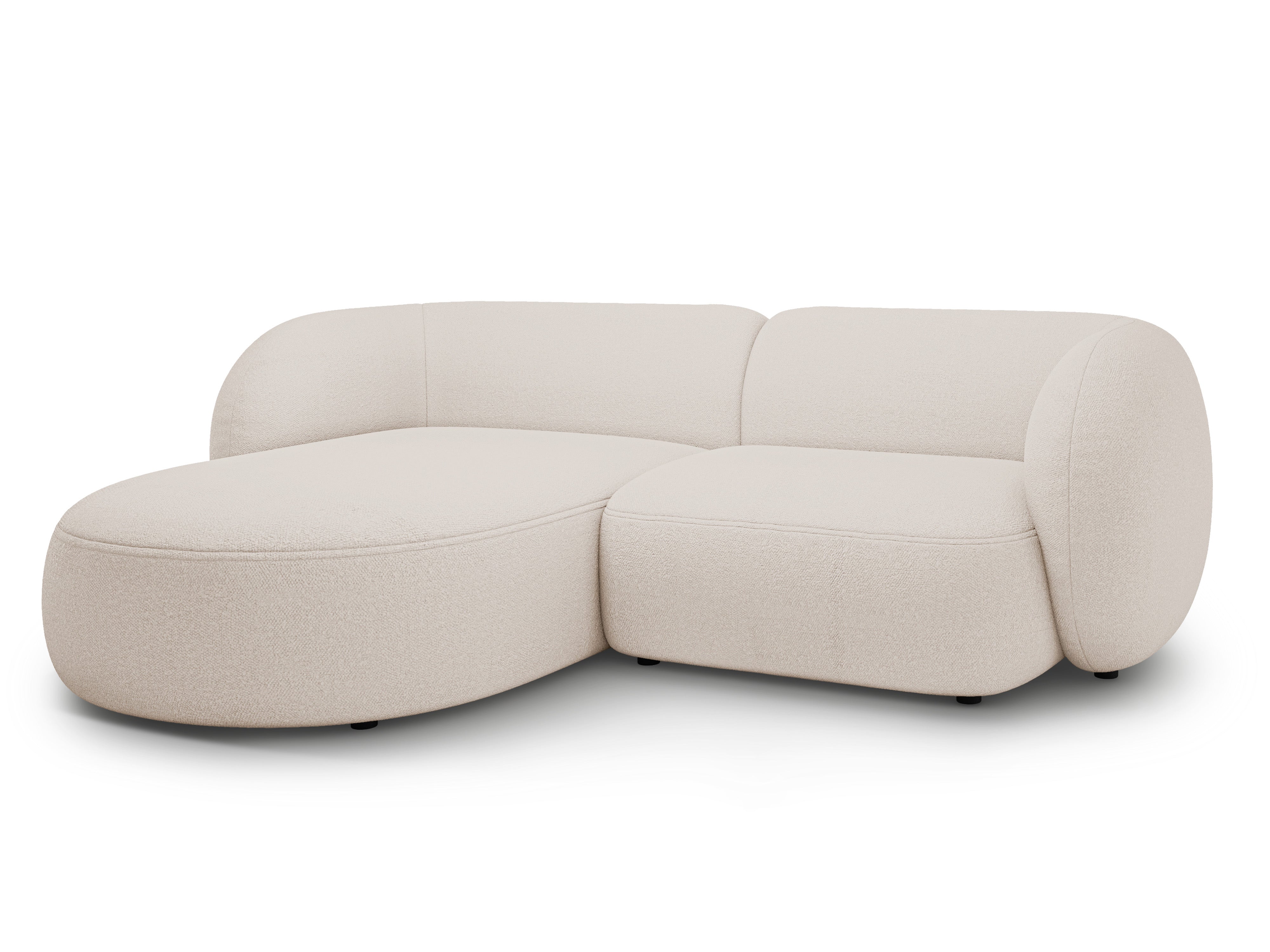 Links hoekbank voor 2 personen KATE beige boucle