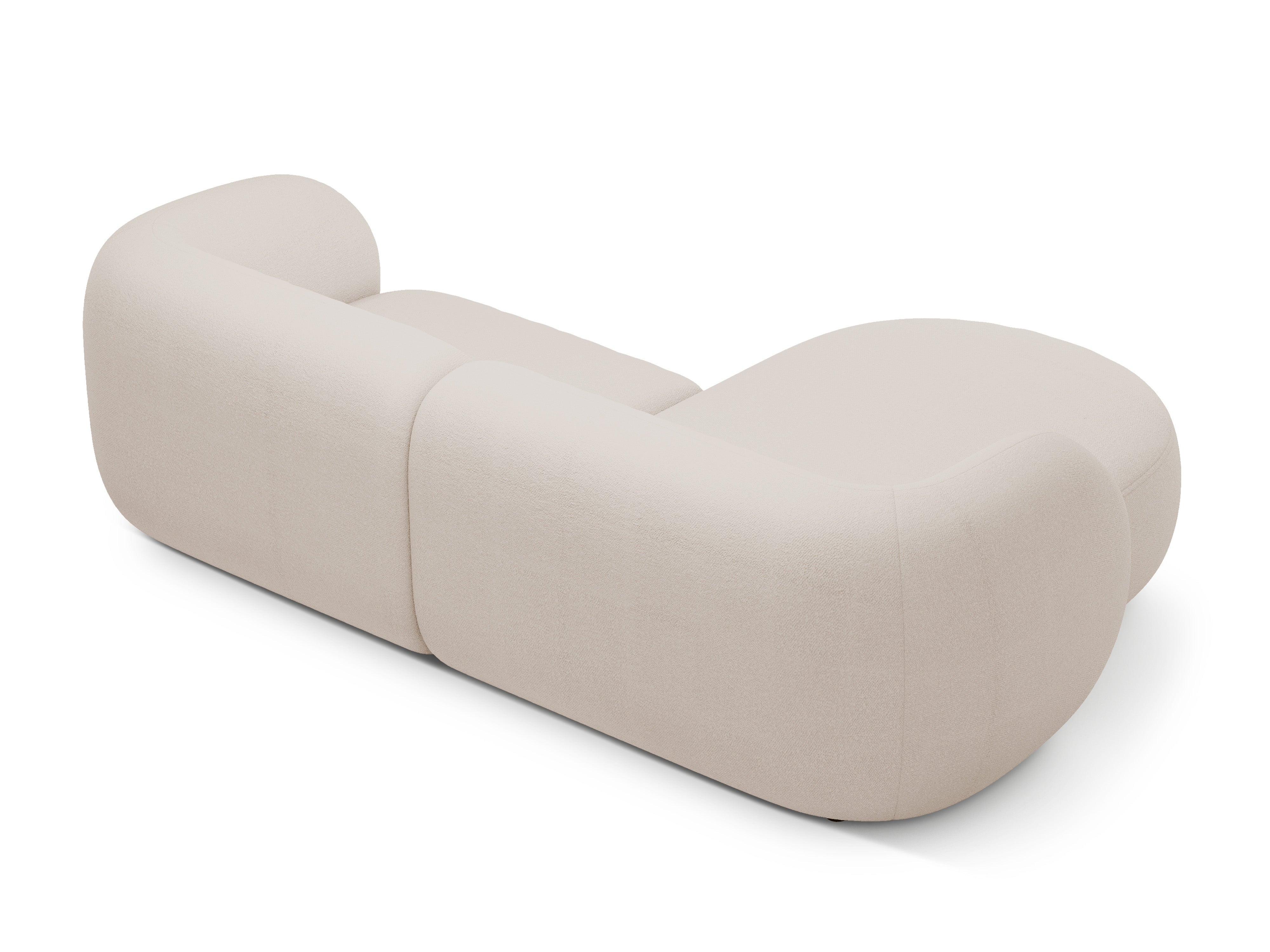 Links hoekbank voor 2 personen KATE beige boucle