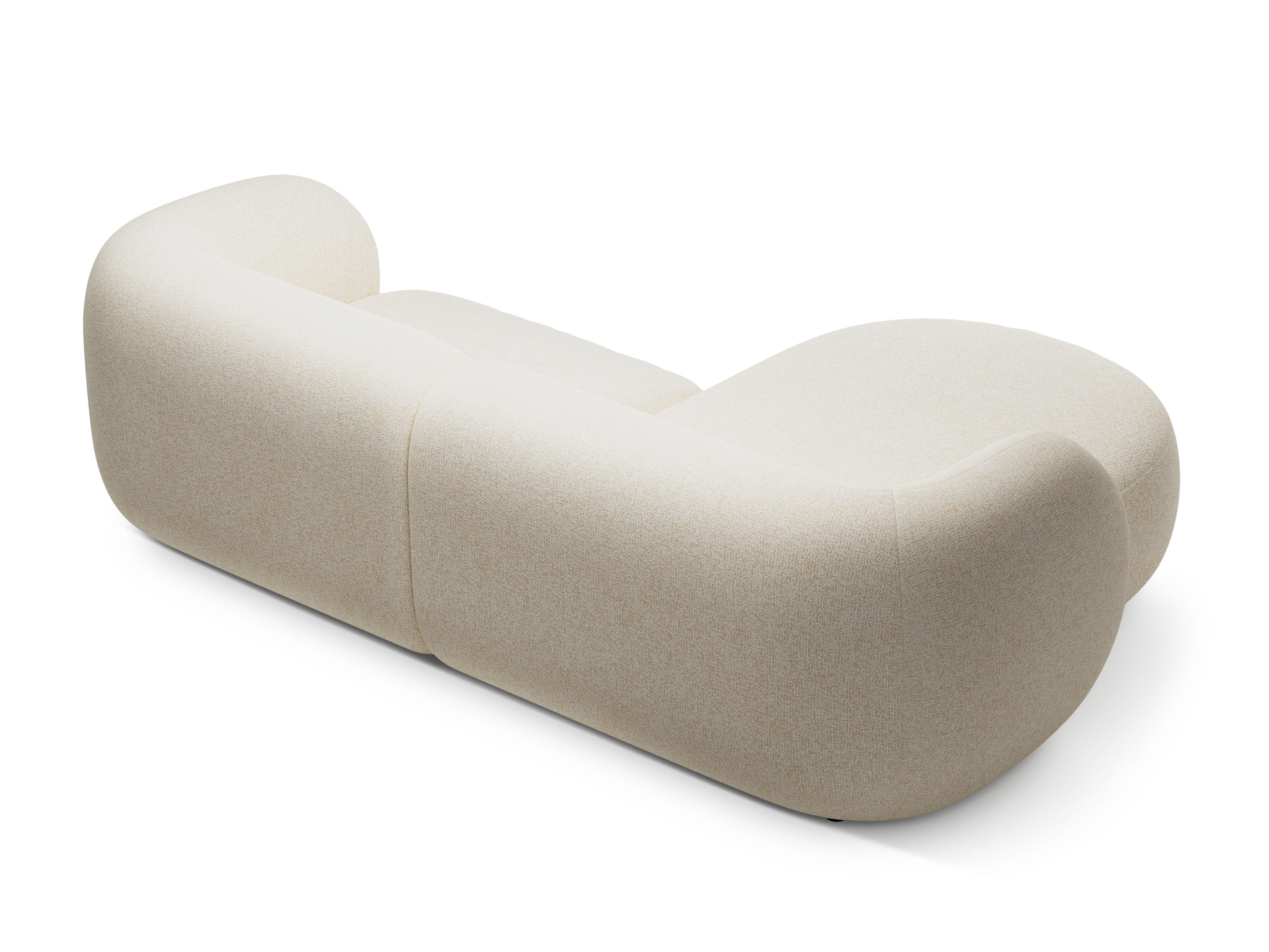 Left-sided 2-seater corner sofa KATE light beige mélange