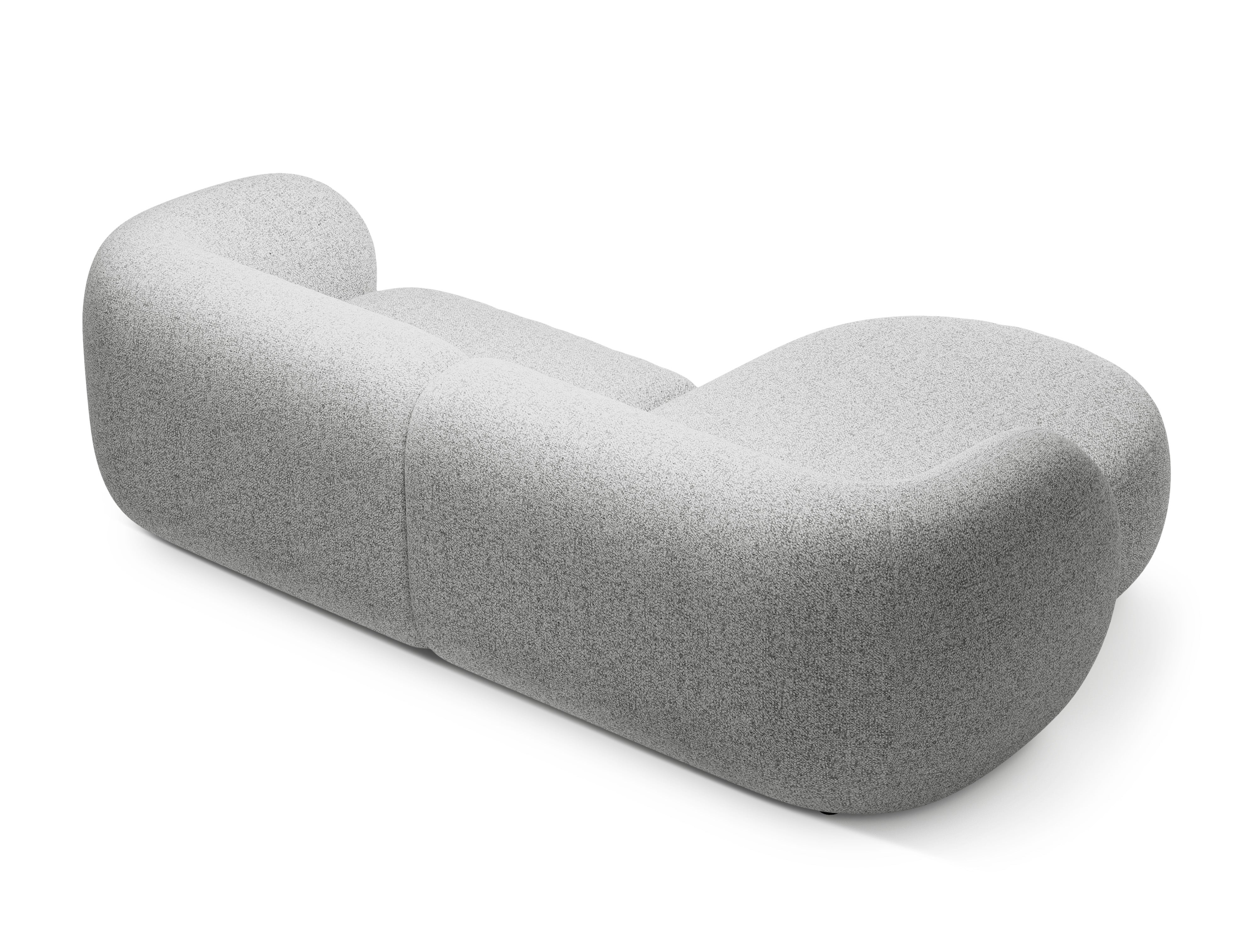 Links hoekbank voor 2 personen KATE lichtgrijs gemêleerd