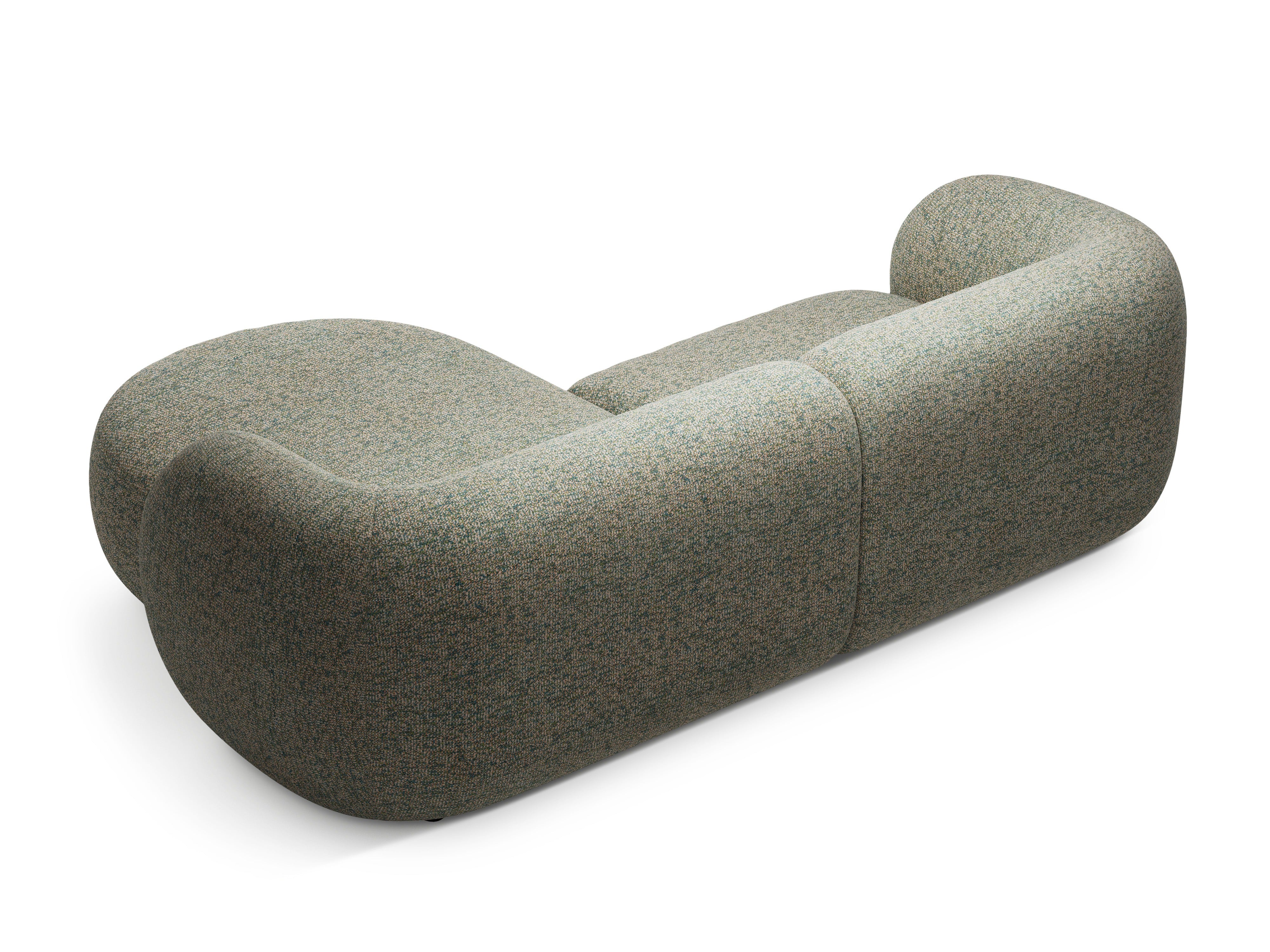 Rechthoekige 2-zits hoekbank KATE lichtgroen gemêleerd